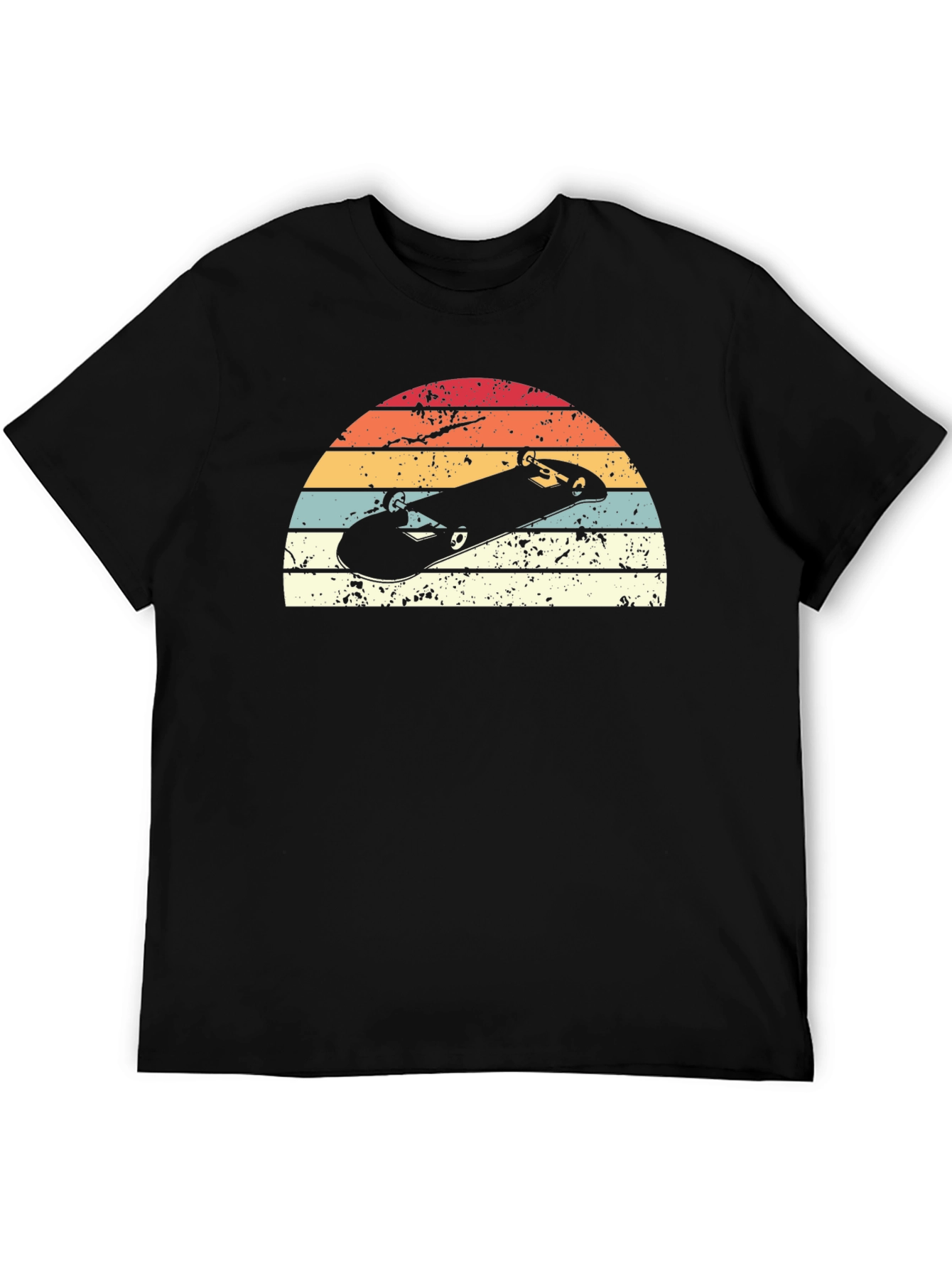 Retro Skateboard Sunset Graphic T-Shirt
