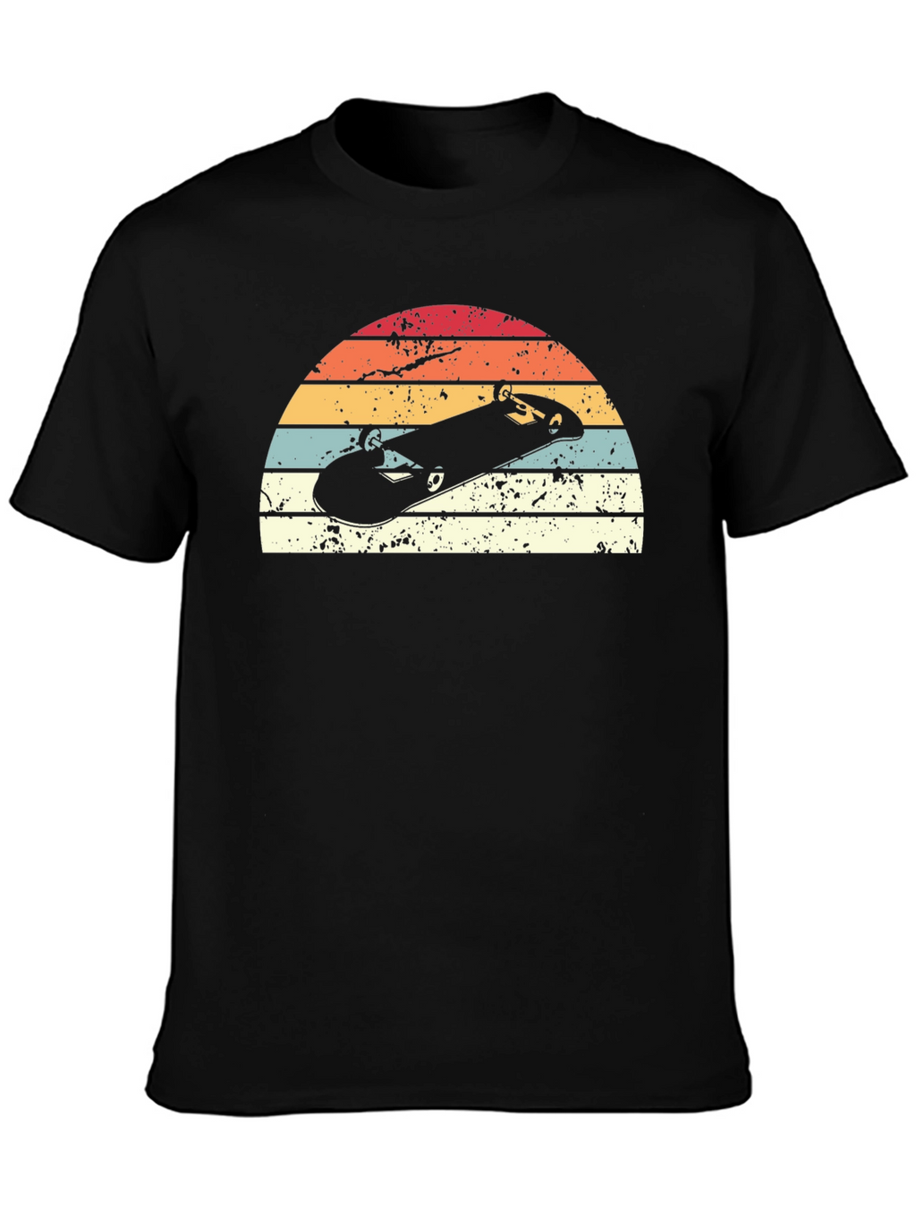 Retro Skateboard Sunset Graphic T-Shirt
