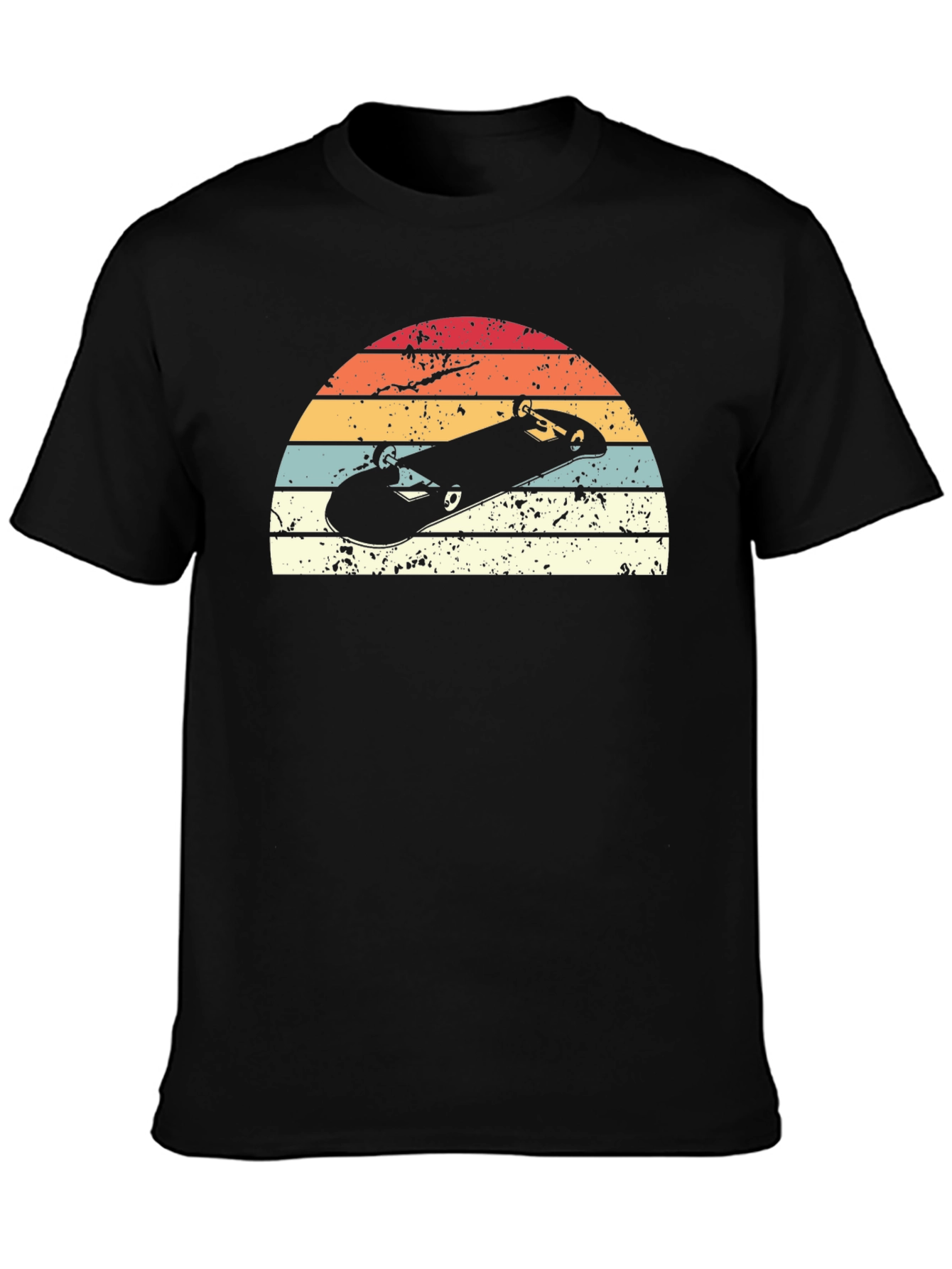 Retro Skateboard Sunset Graphic T-Shirt