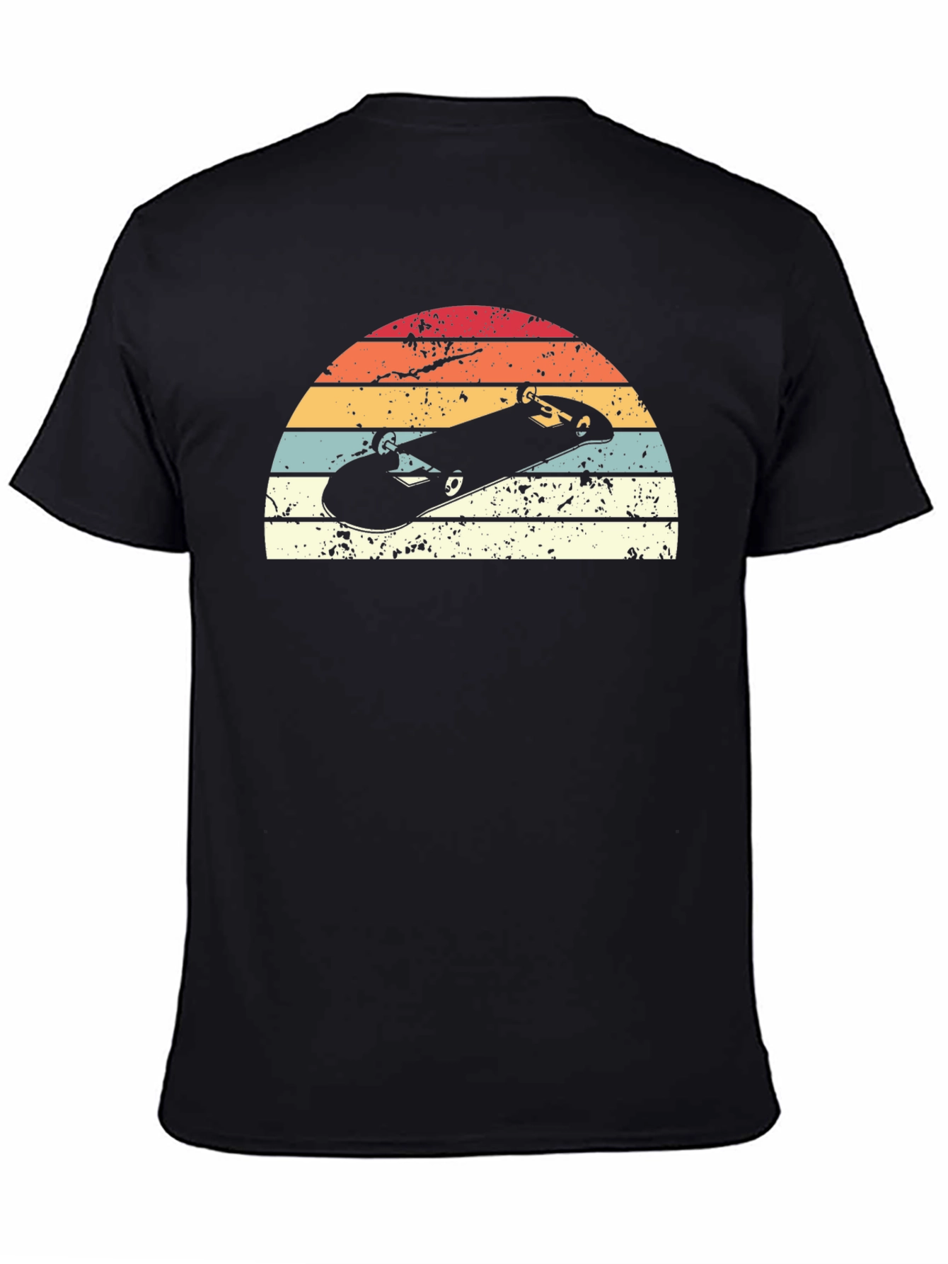 Retro Skateboard Sunset Graphic T-Shirt