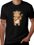 Bear With Bat T-Shirt - Graphic Tee