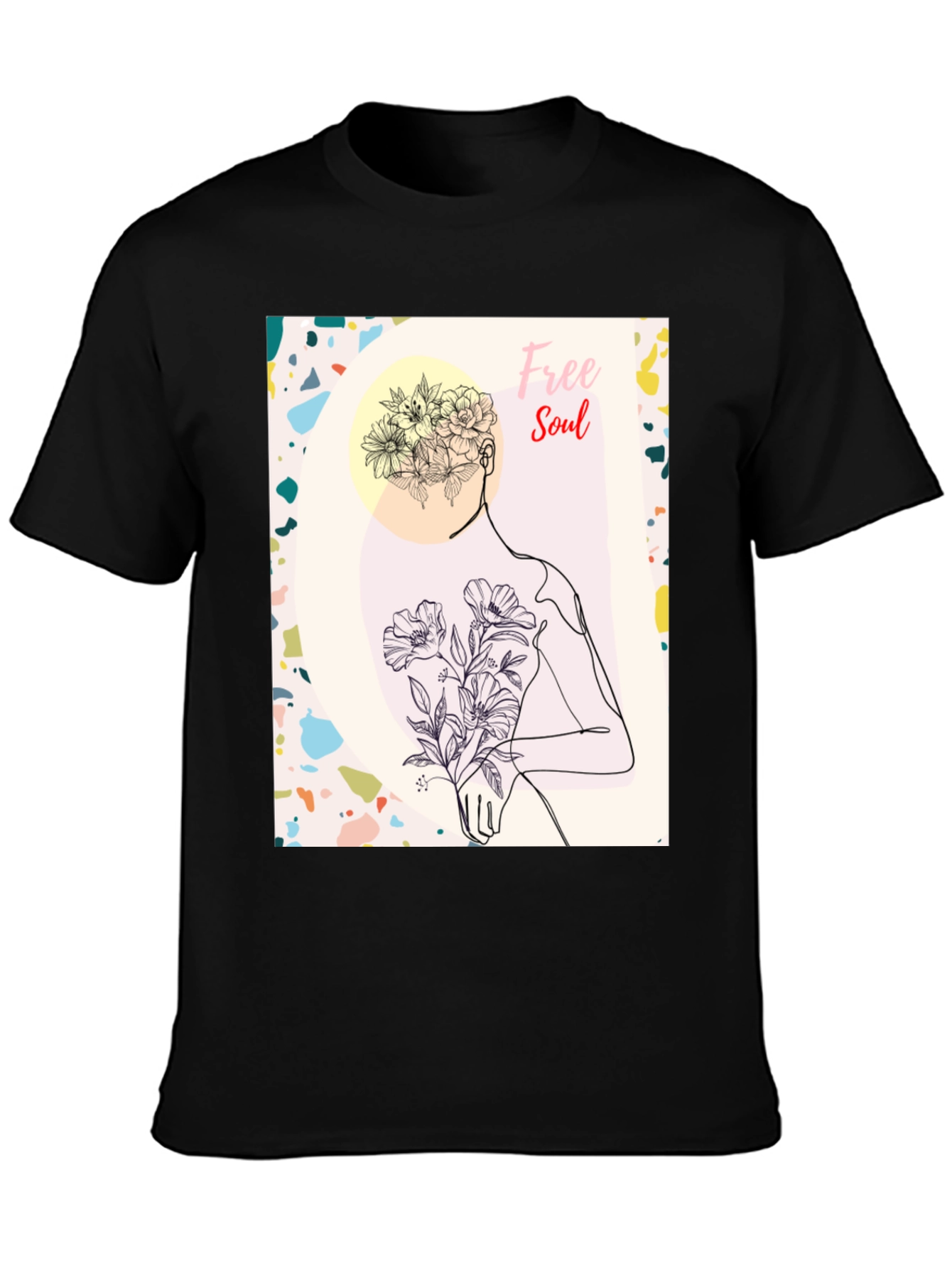 Free Soul Graphic Black T-Shirt