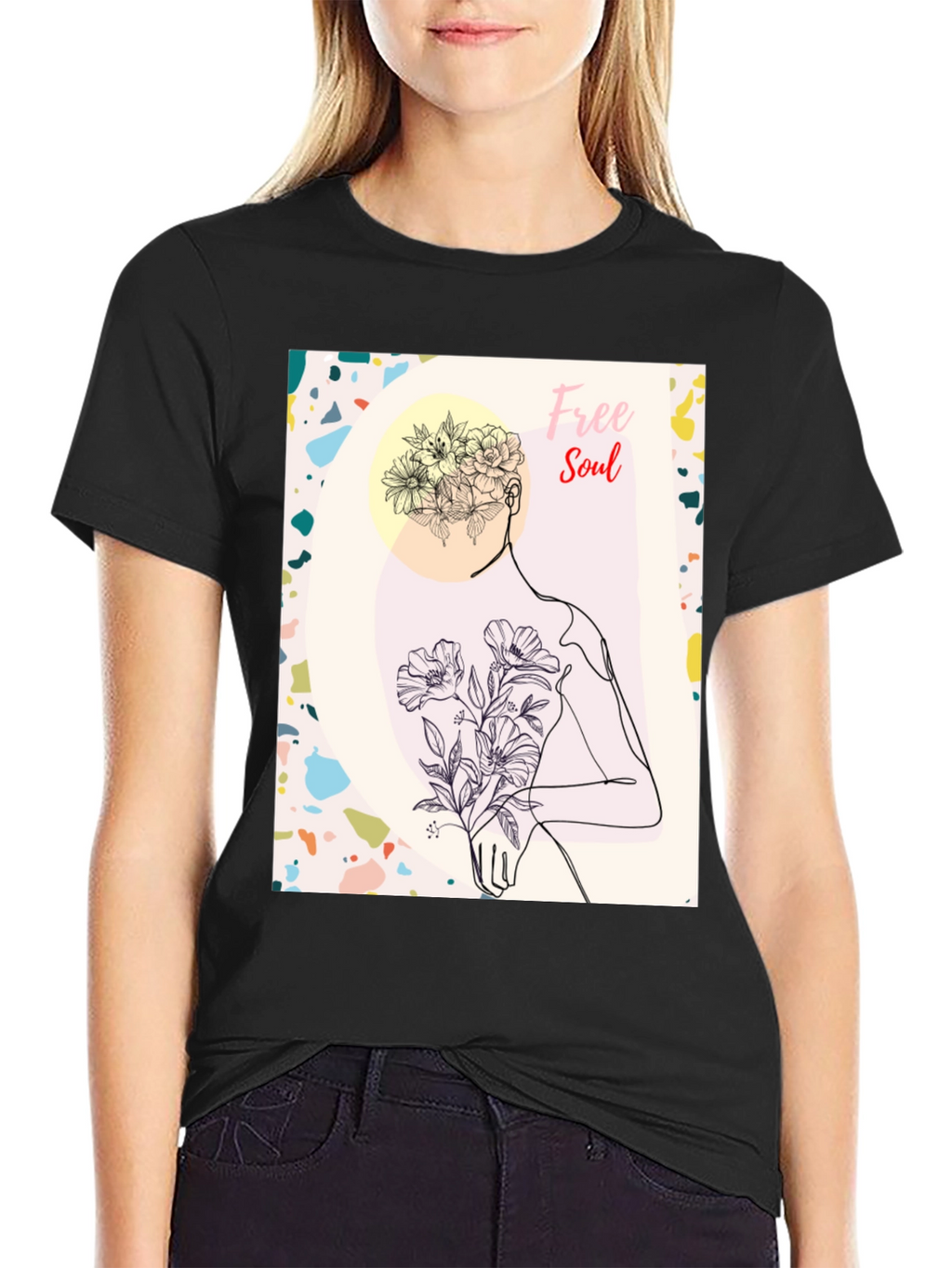 Free Soul Graphic Black T-Shirt