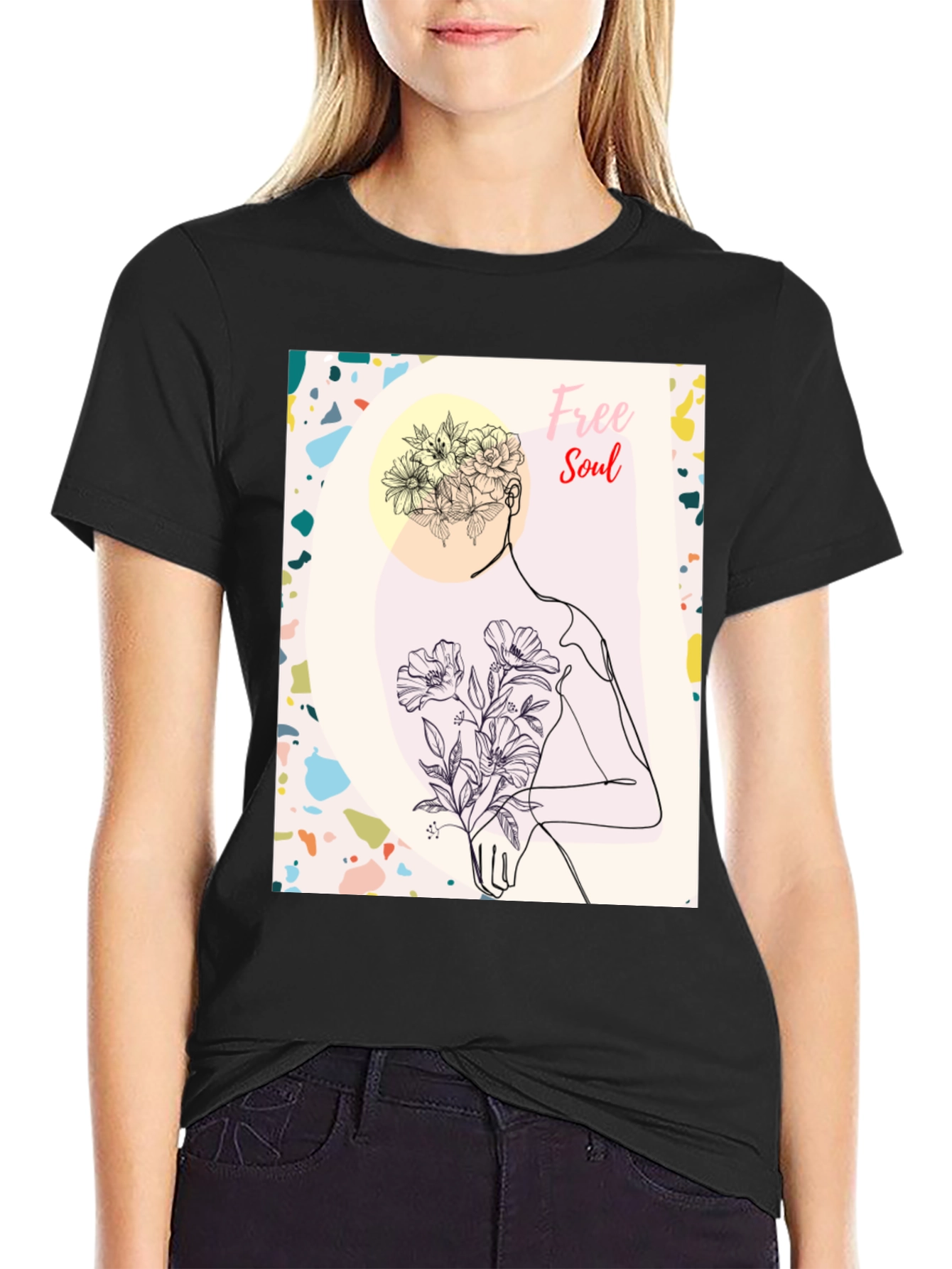 Free Soul Graphic Black T-Shirt