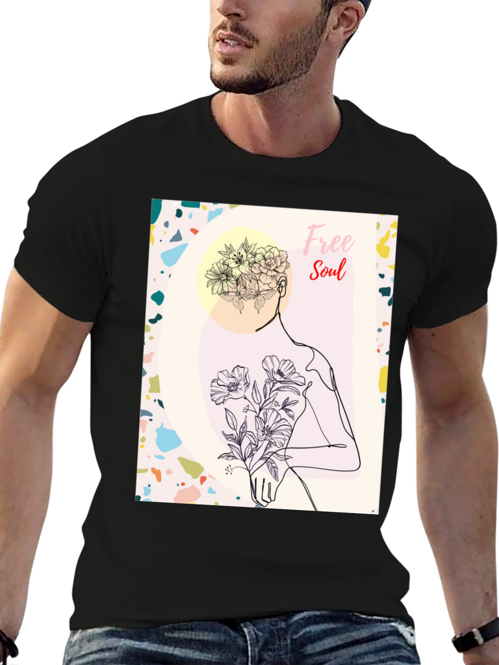 Free Soul Graphic Black T-Shirt