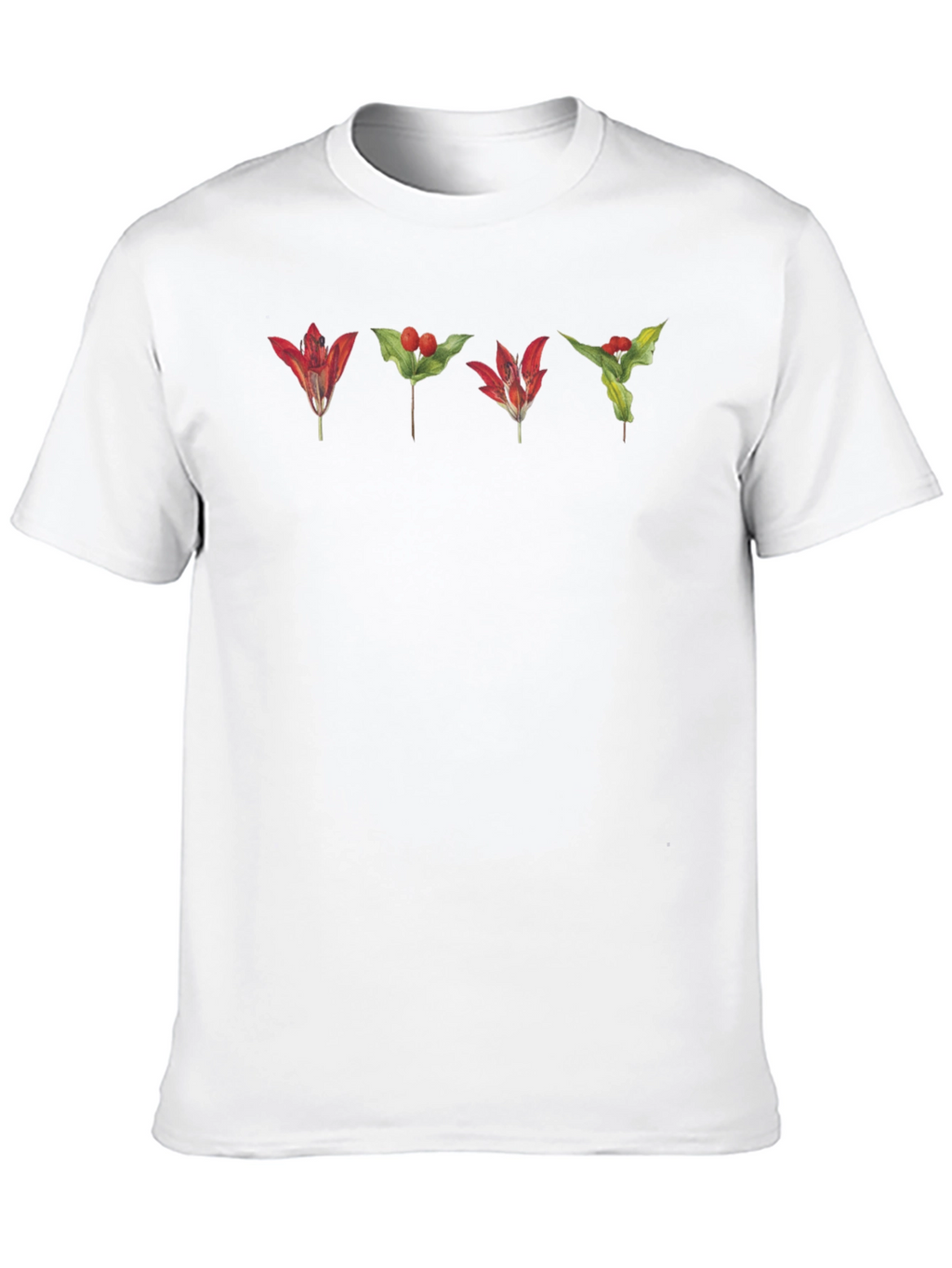 Botanical Red Floral T-Shirt