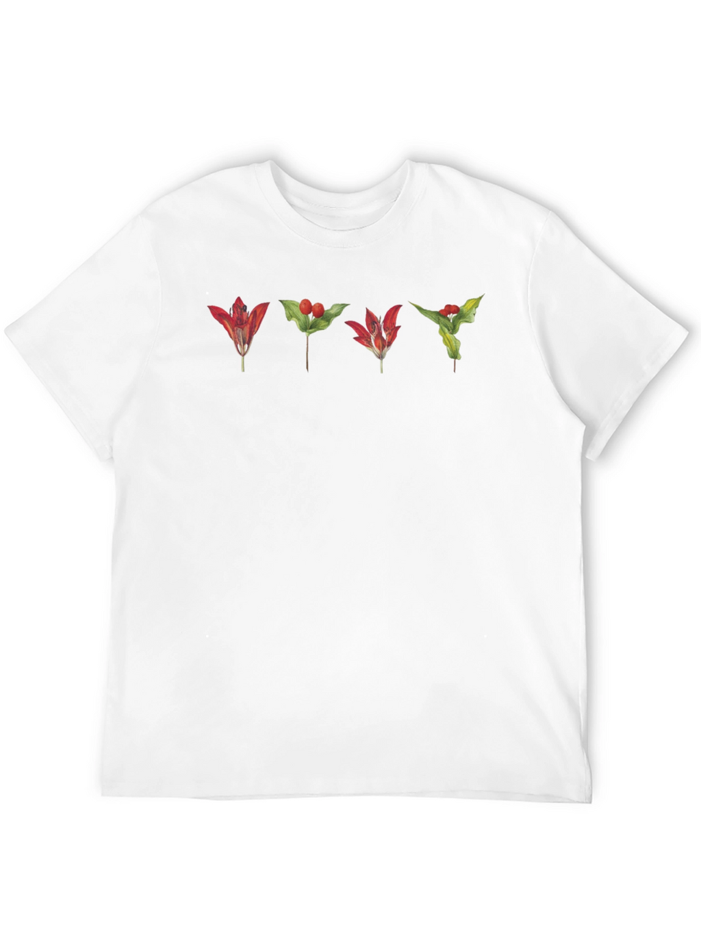Botanical Red Floral T-Shirt