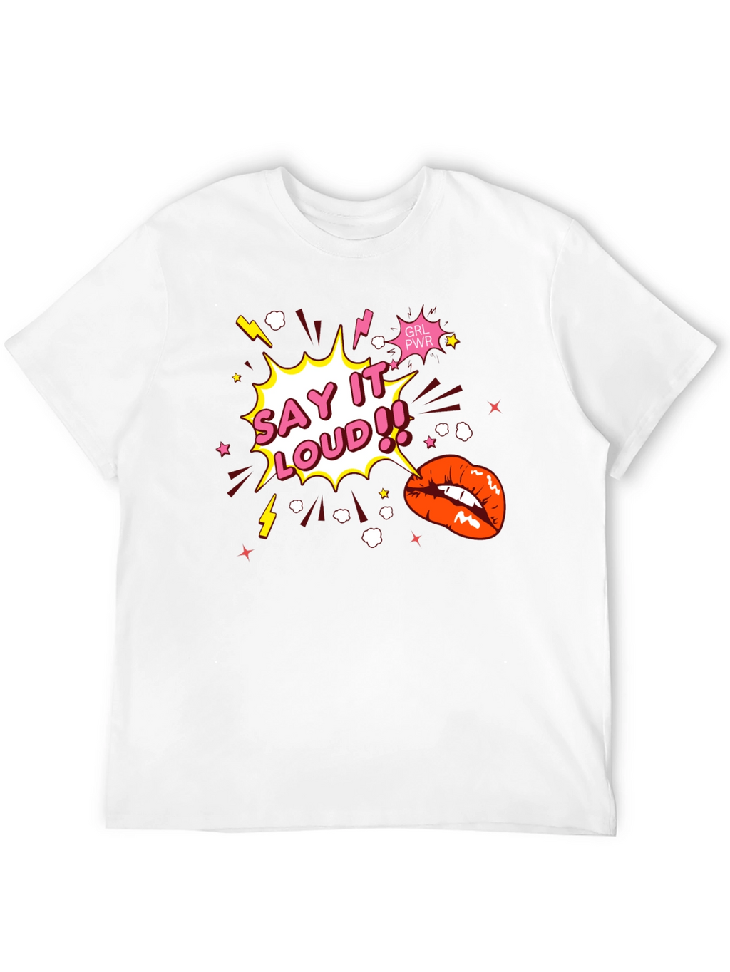 Say It Loud! Graphic Print Black T-Shirt