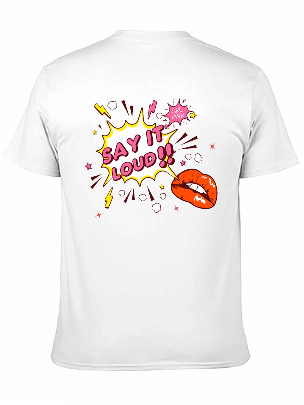Say It Loud! Graphic Print Black T-Shirt