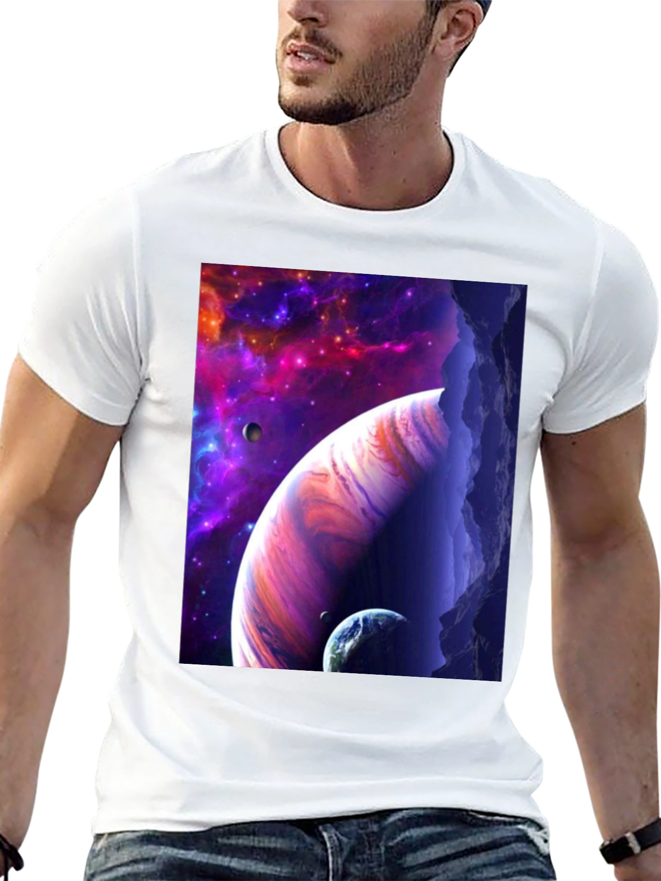 Cosmic Dreamer Black Graphic Tee