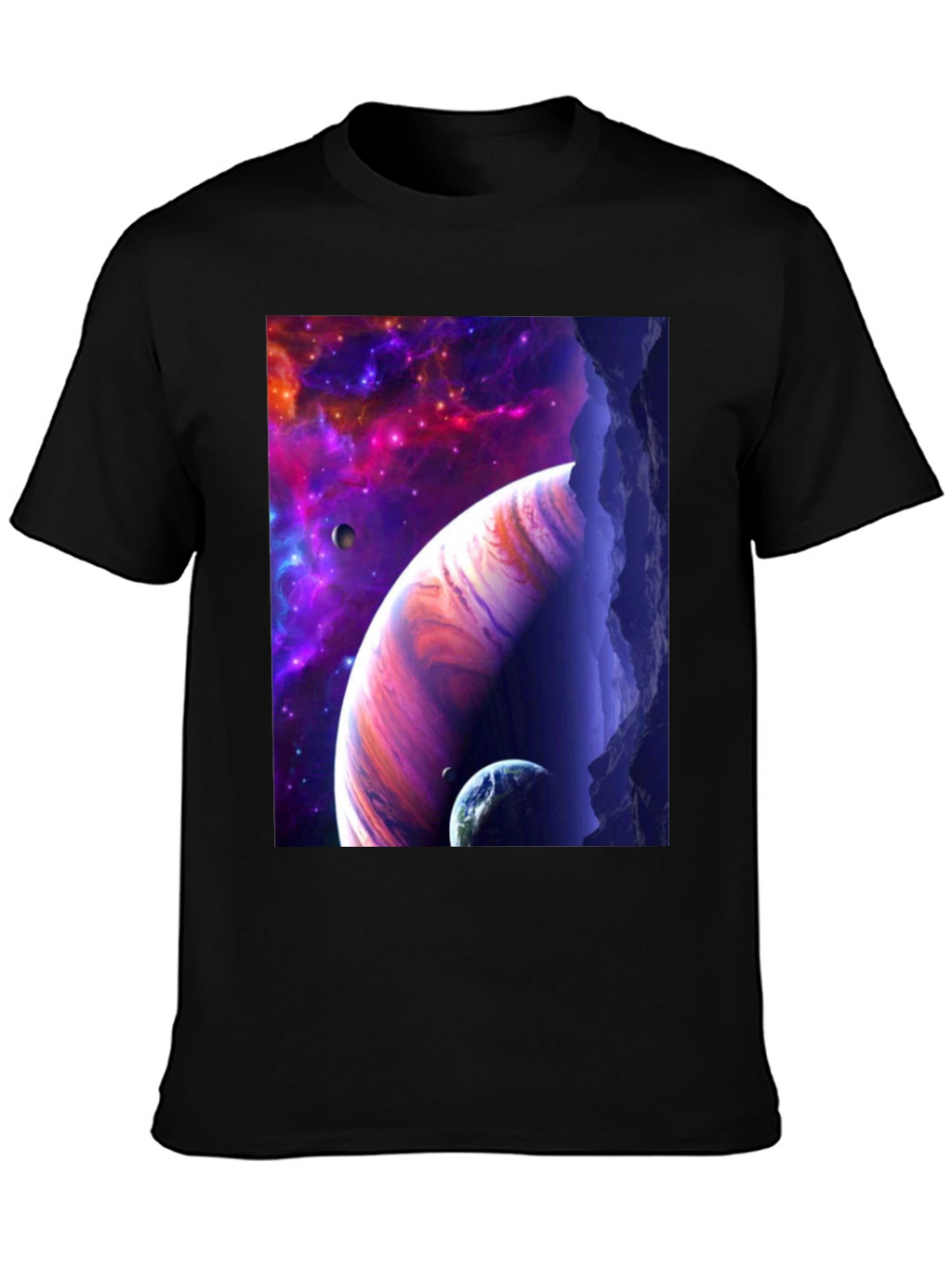 Cosmic Dreamer Black Graphic Tee