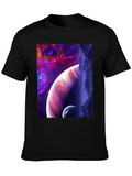 Cosmic Dreamer Black Graphic Tee
