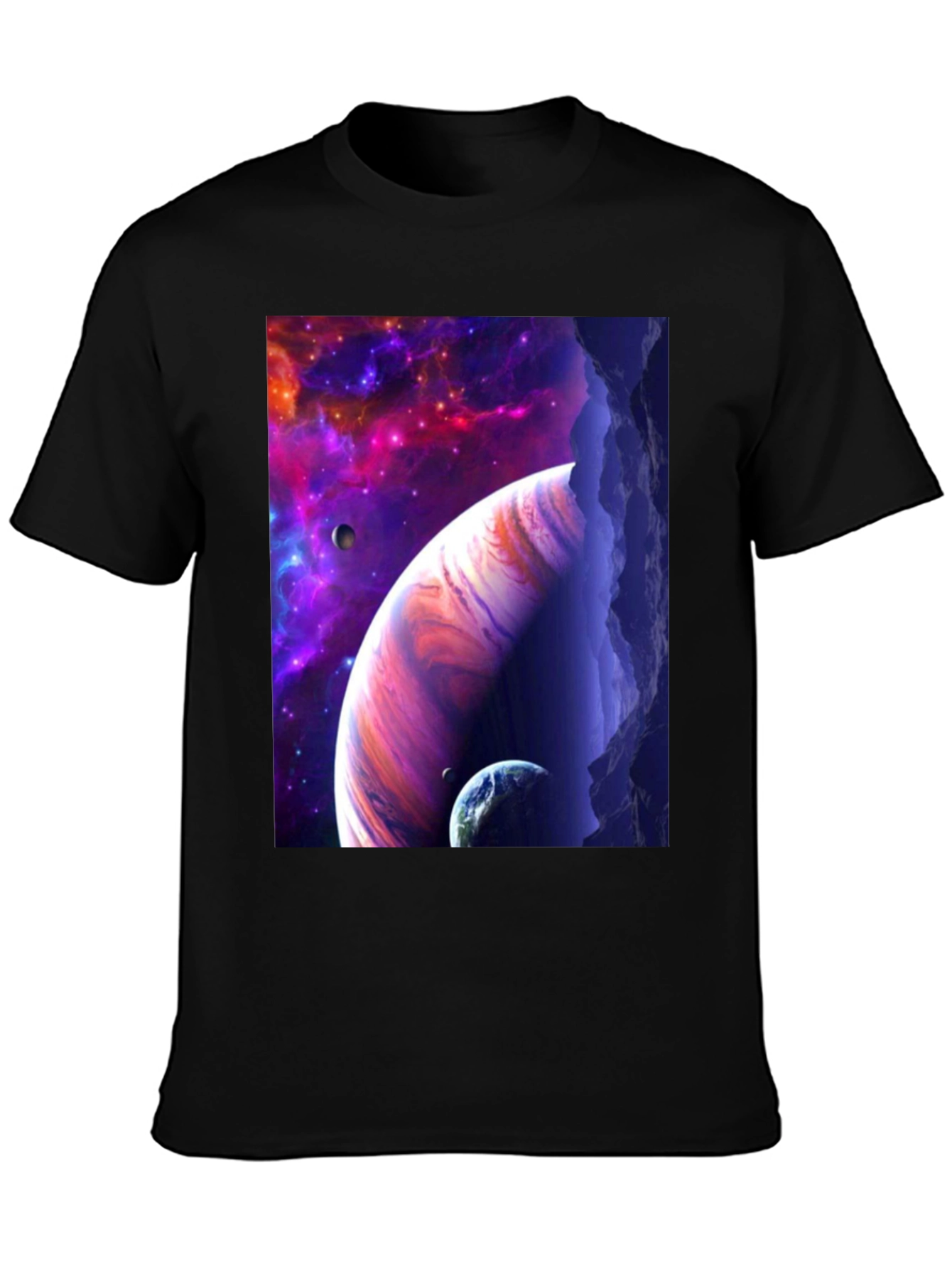 Cosmic Dreamer Black Graphic Tee
