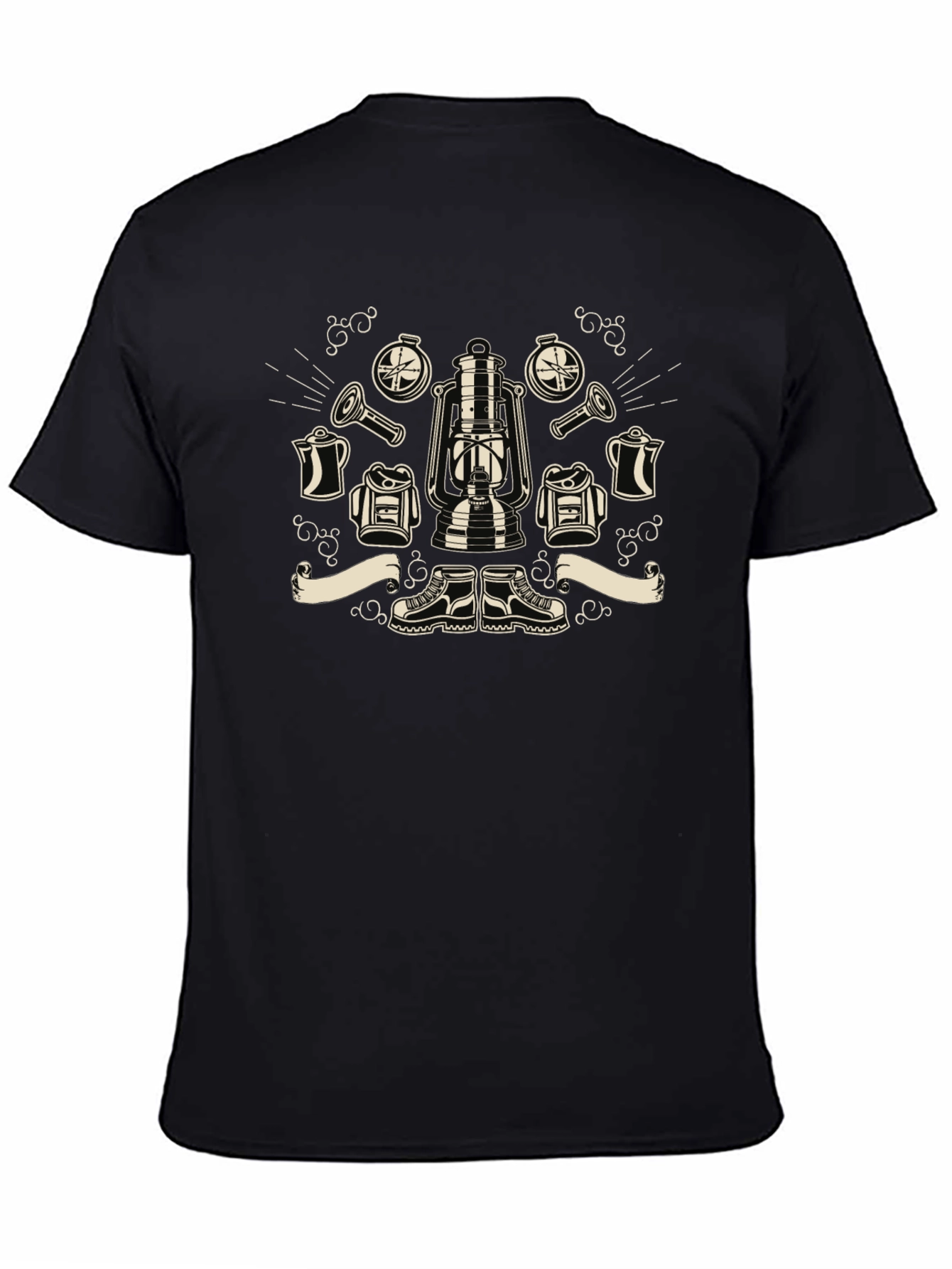 Vintage Camping Gear Graphic Tee - Adventure Ready
