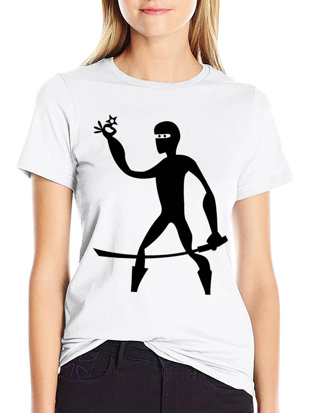 Ninja Silhouette Black T-Shirt