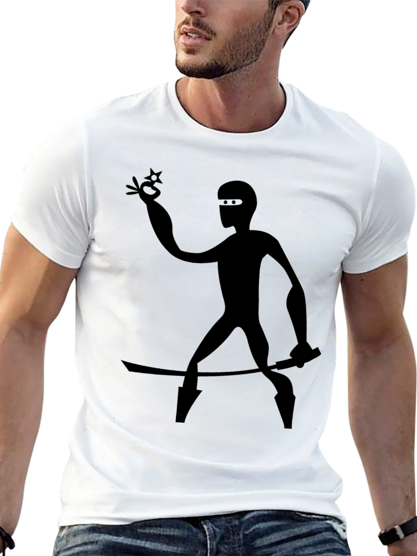 Ninja Silhouette Black T-Shirt