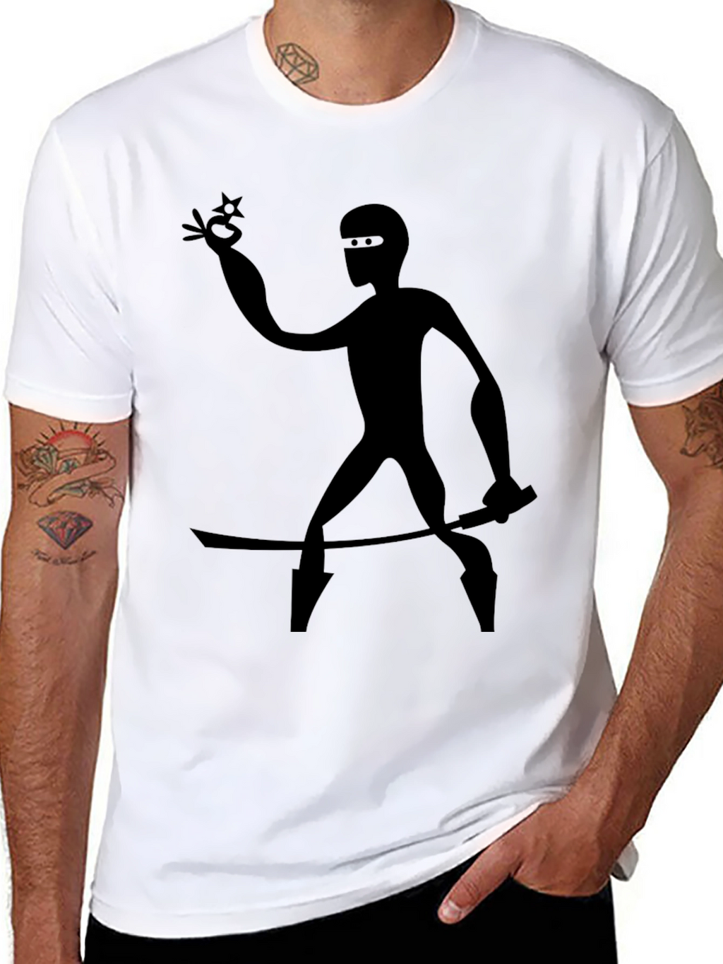 Ninja Silhouette Black T-Shirt