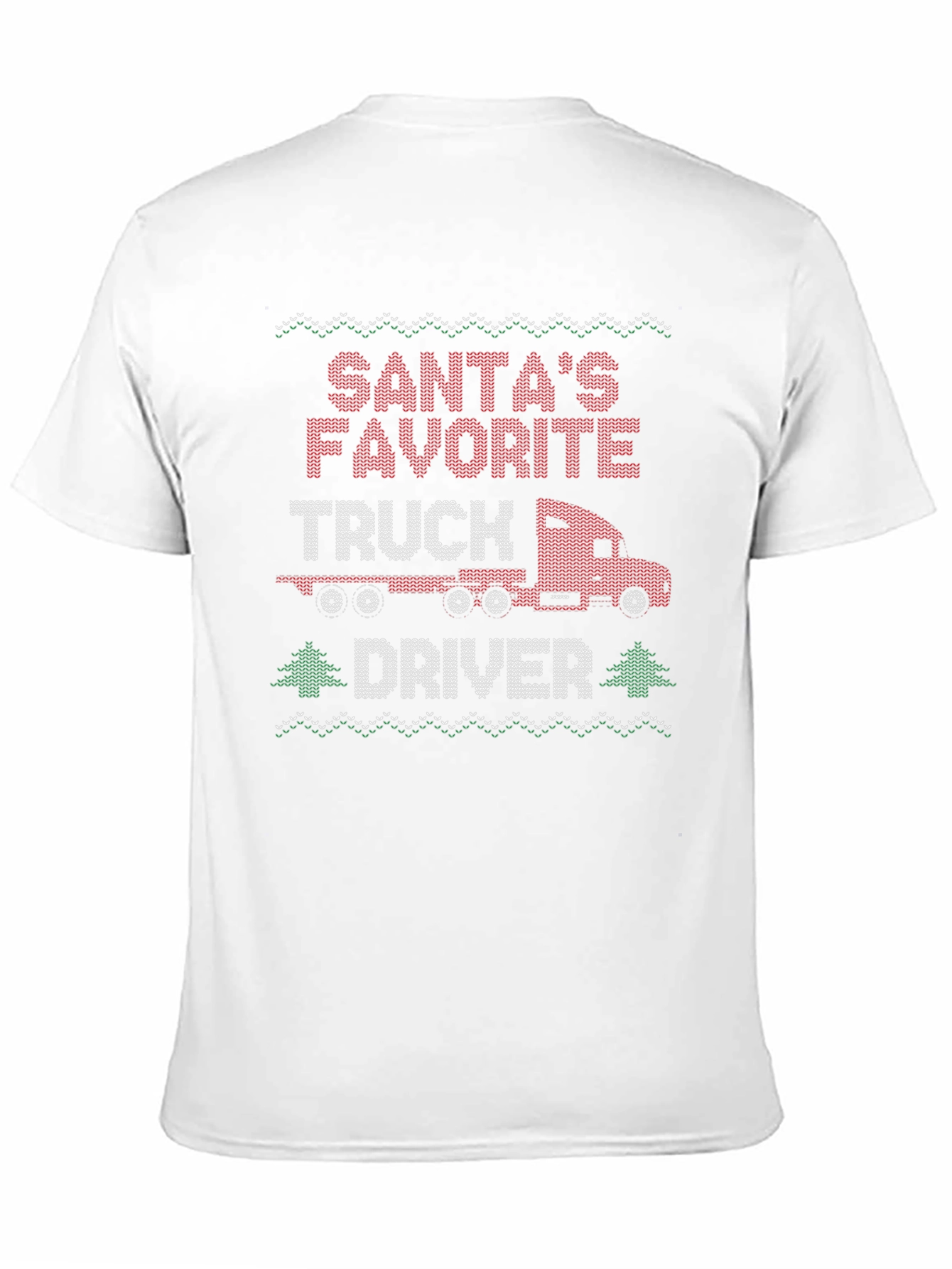 Santas Favorite Truck Driver Ugly Christmas Sweater T-Shirt