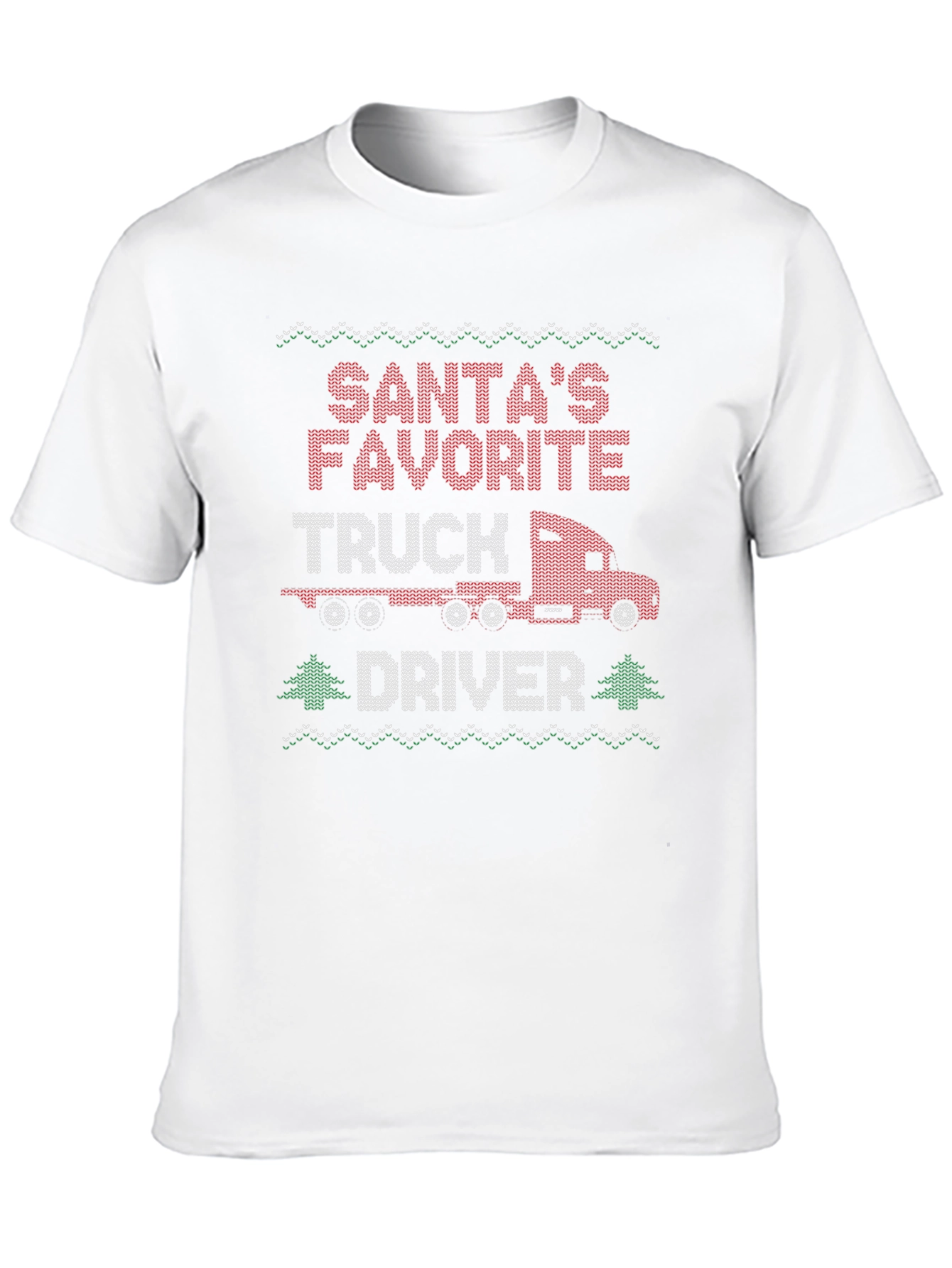 Santas Favorite Truck Driver Ugly Christmas Sweater T-Shirt