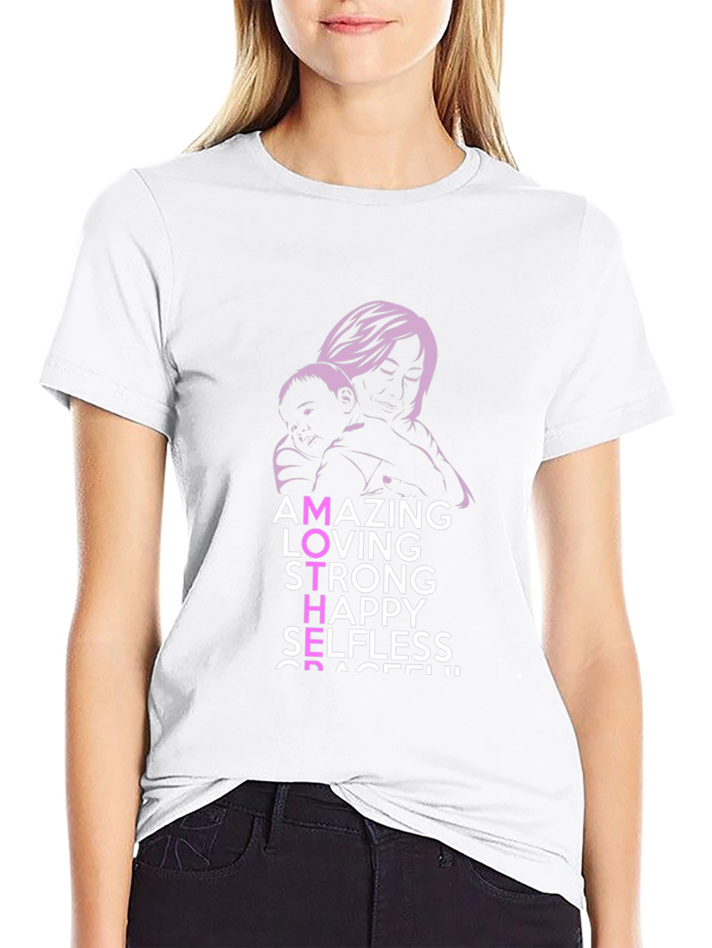 Amazing Mother Graphic Tee - Black