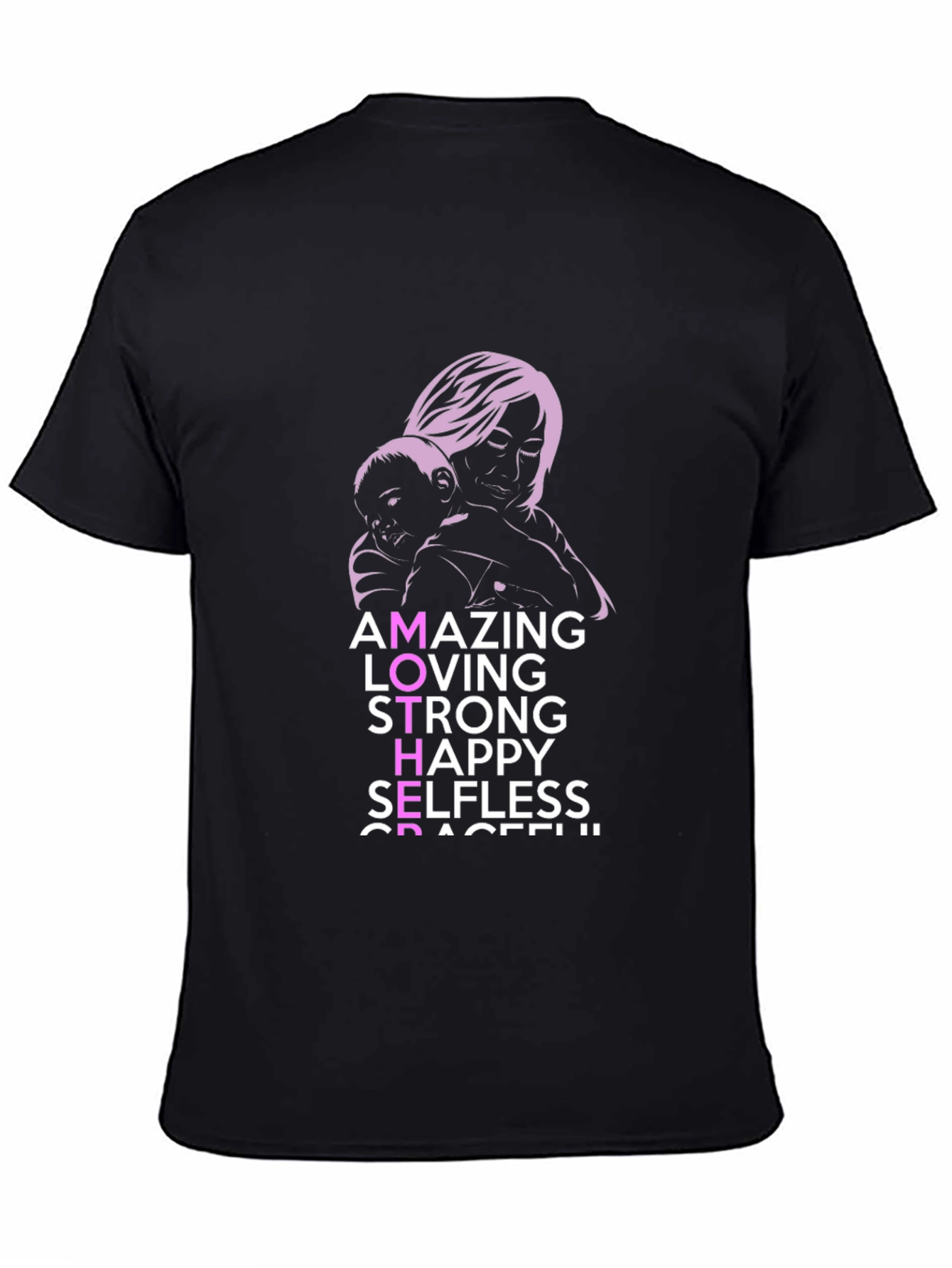 Amazing Mother Graphic Tee - Black