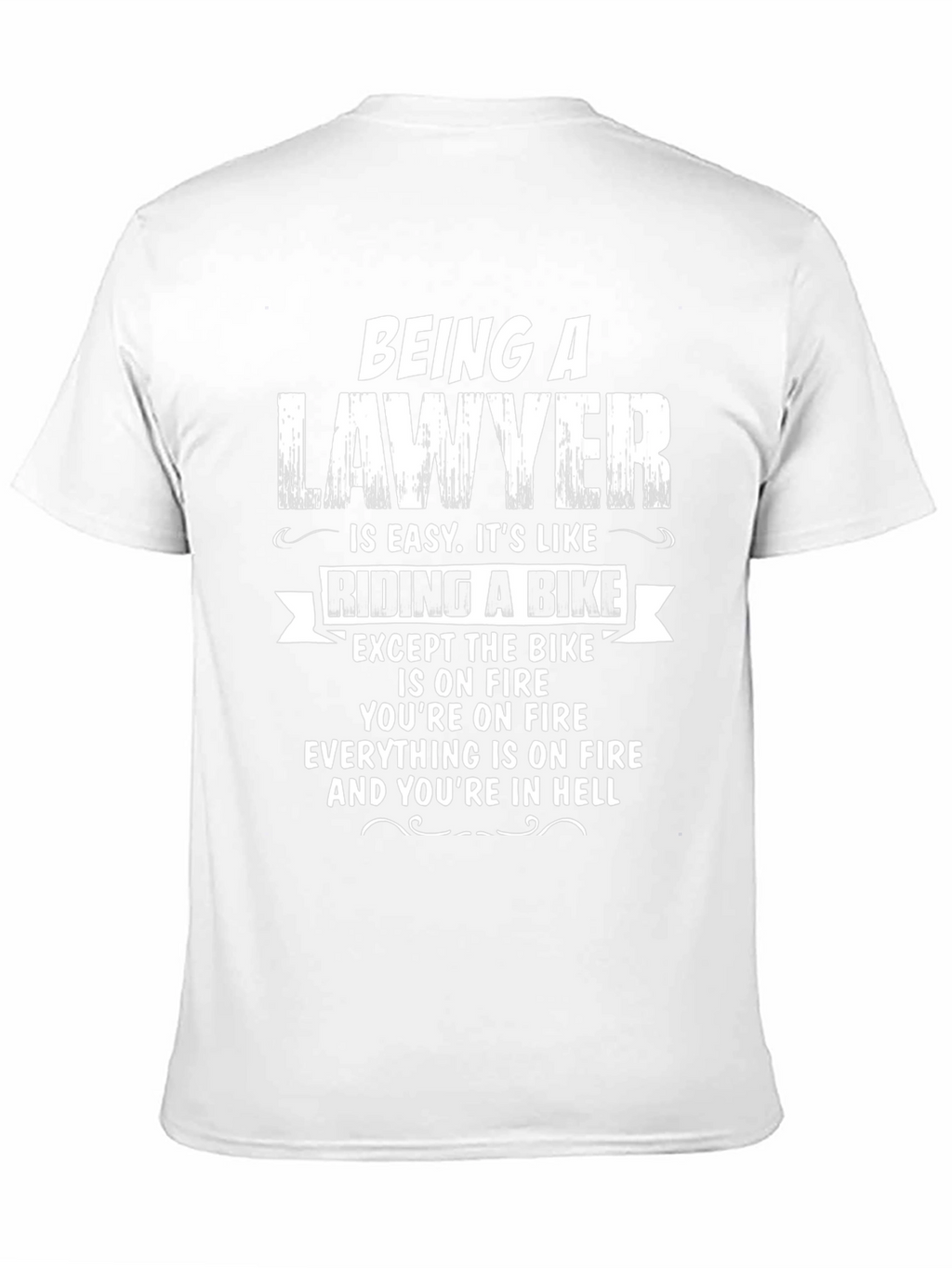 Funny Lawyer Bike On Fire Novelty T-Shirt