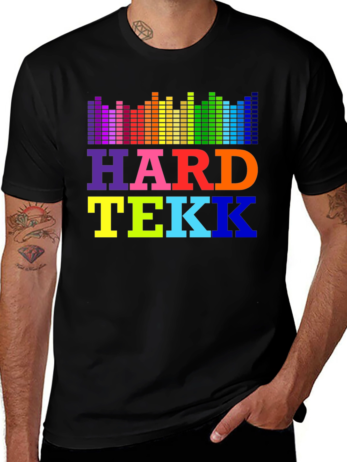 Hard Tekk Rainbow Graphic T-Shirt - EDM Music Festival Rave Wear