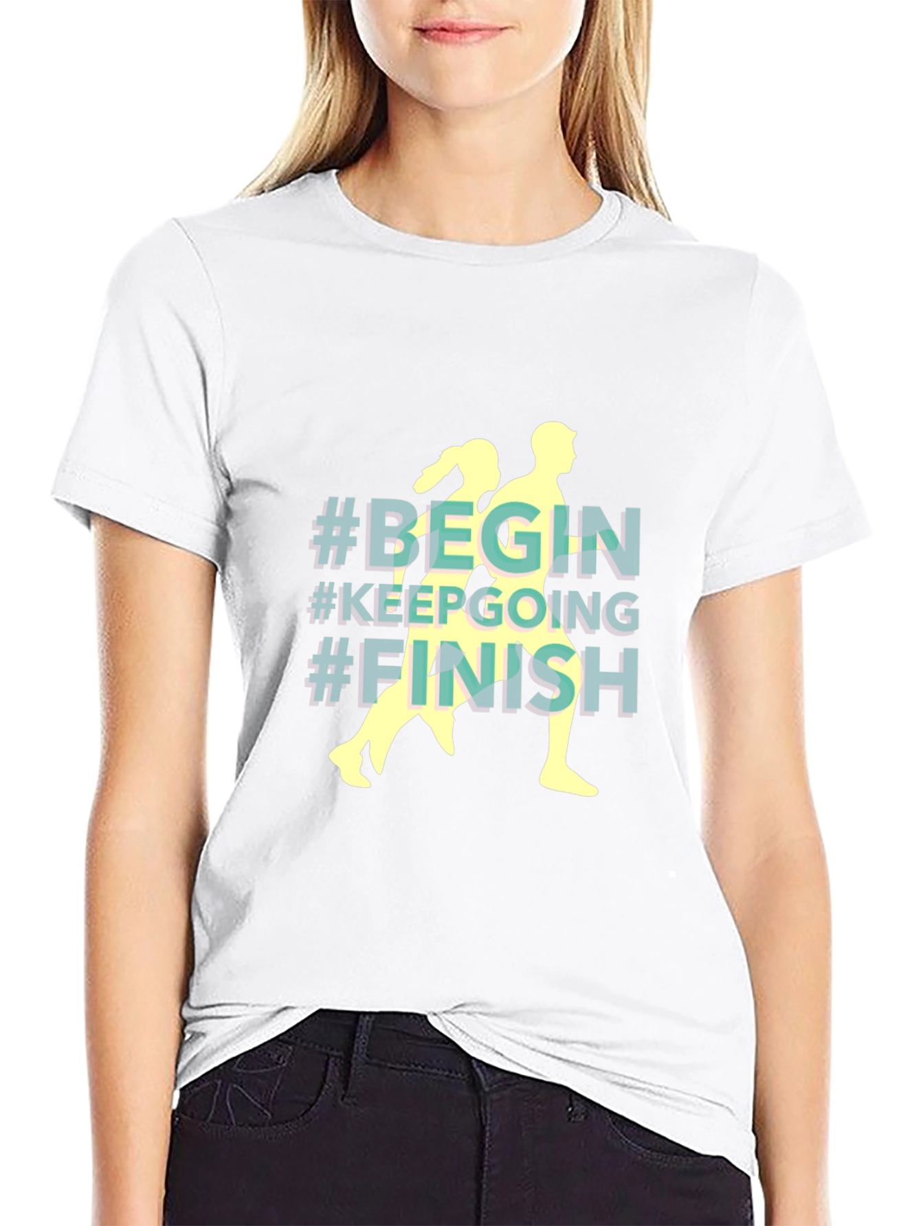 Begin Keep Going Finish Black T-Shirt