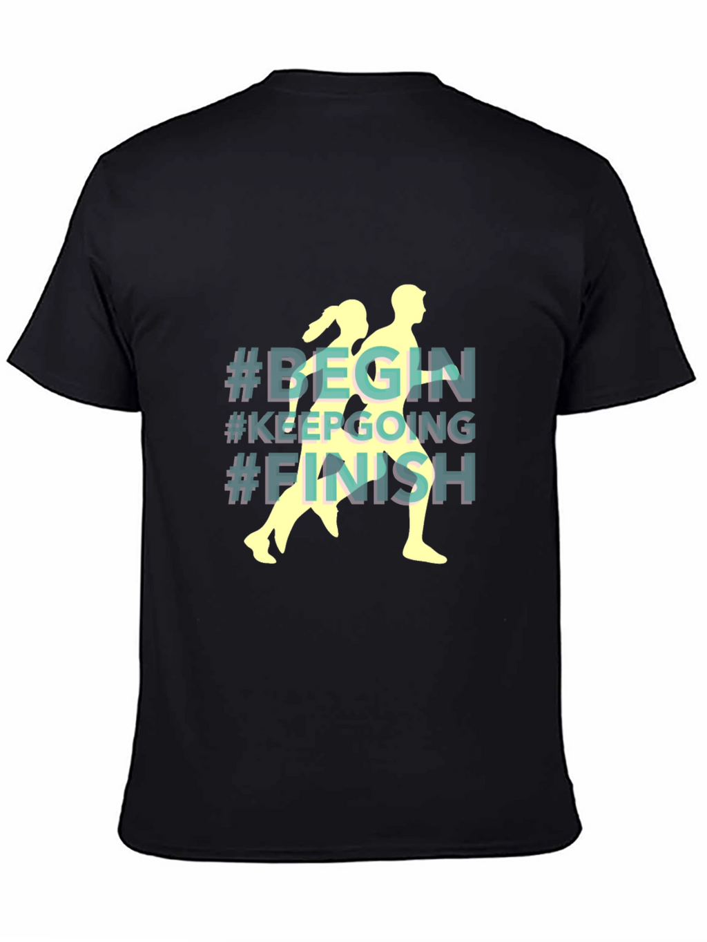 Begin Keep Going Finish Black T-Shirt