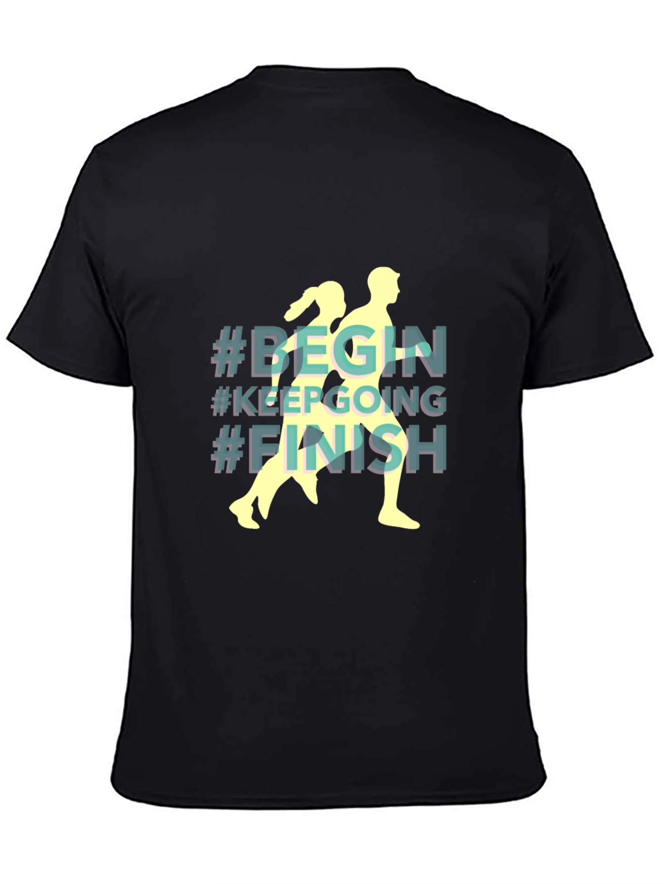 Begin Keep Going Finish Black T-Shirt