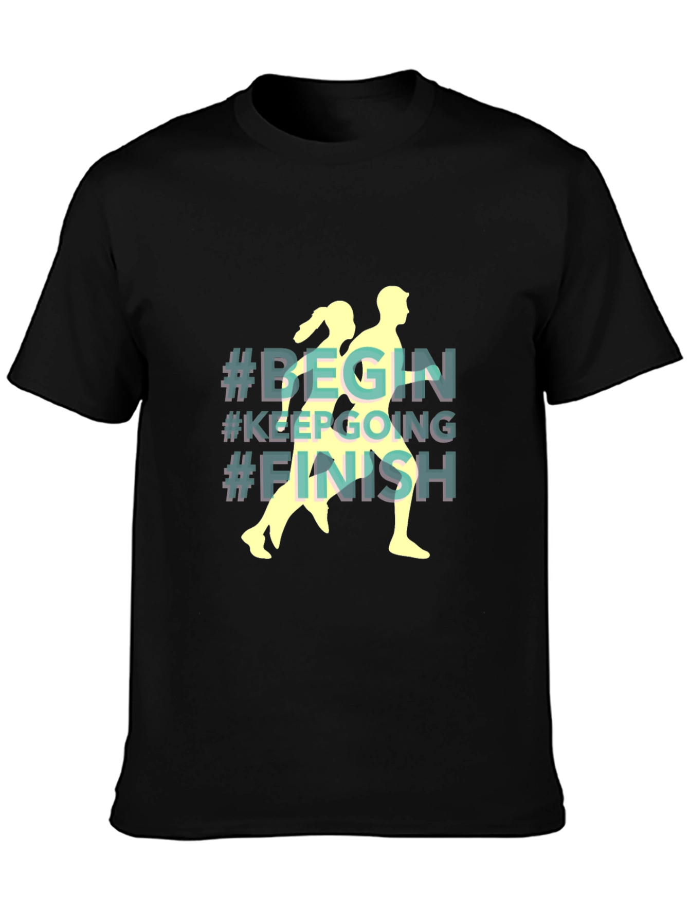 Begin Keep Going Finish Black T-Shirt