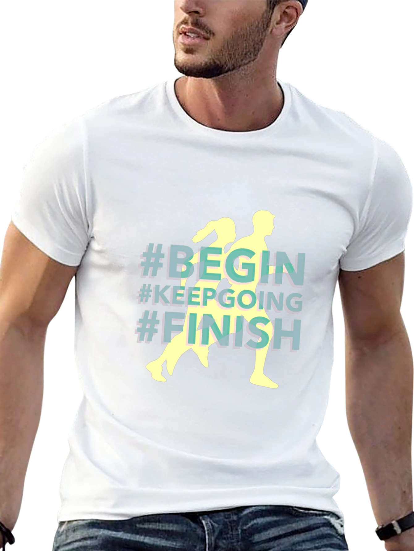 Begin Keep Going Finish Black T-Shirt