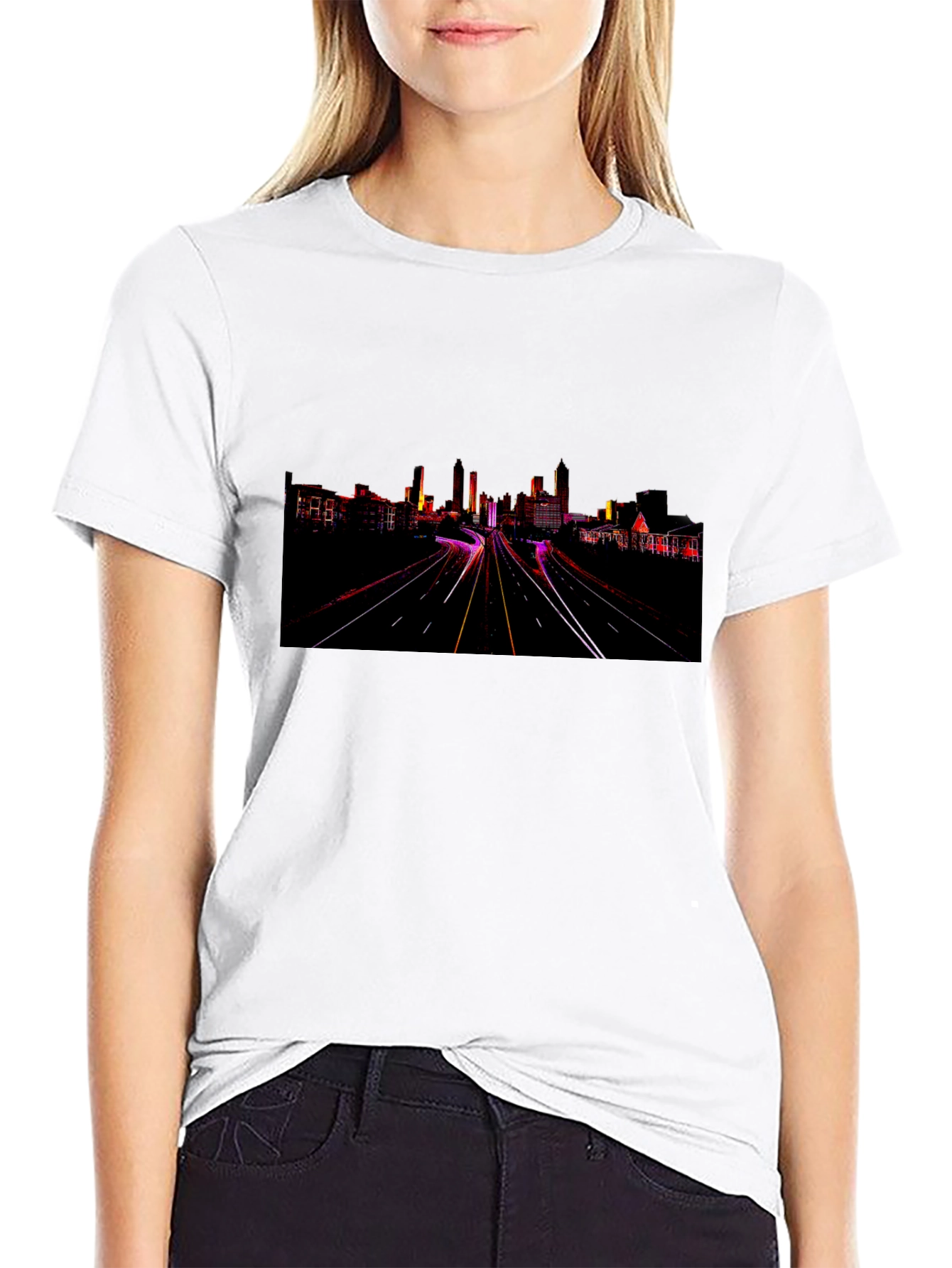 Atlanta Skyline Graphic Tee - Night Drive