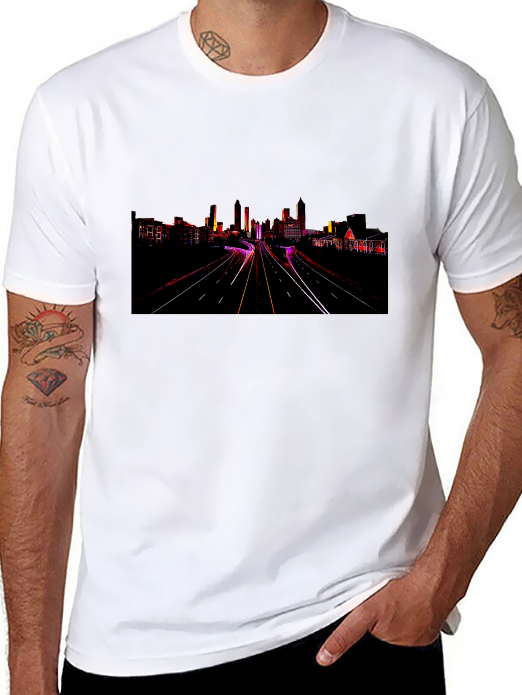 Atlanta Skyline Graphic Tee - Night Drive