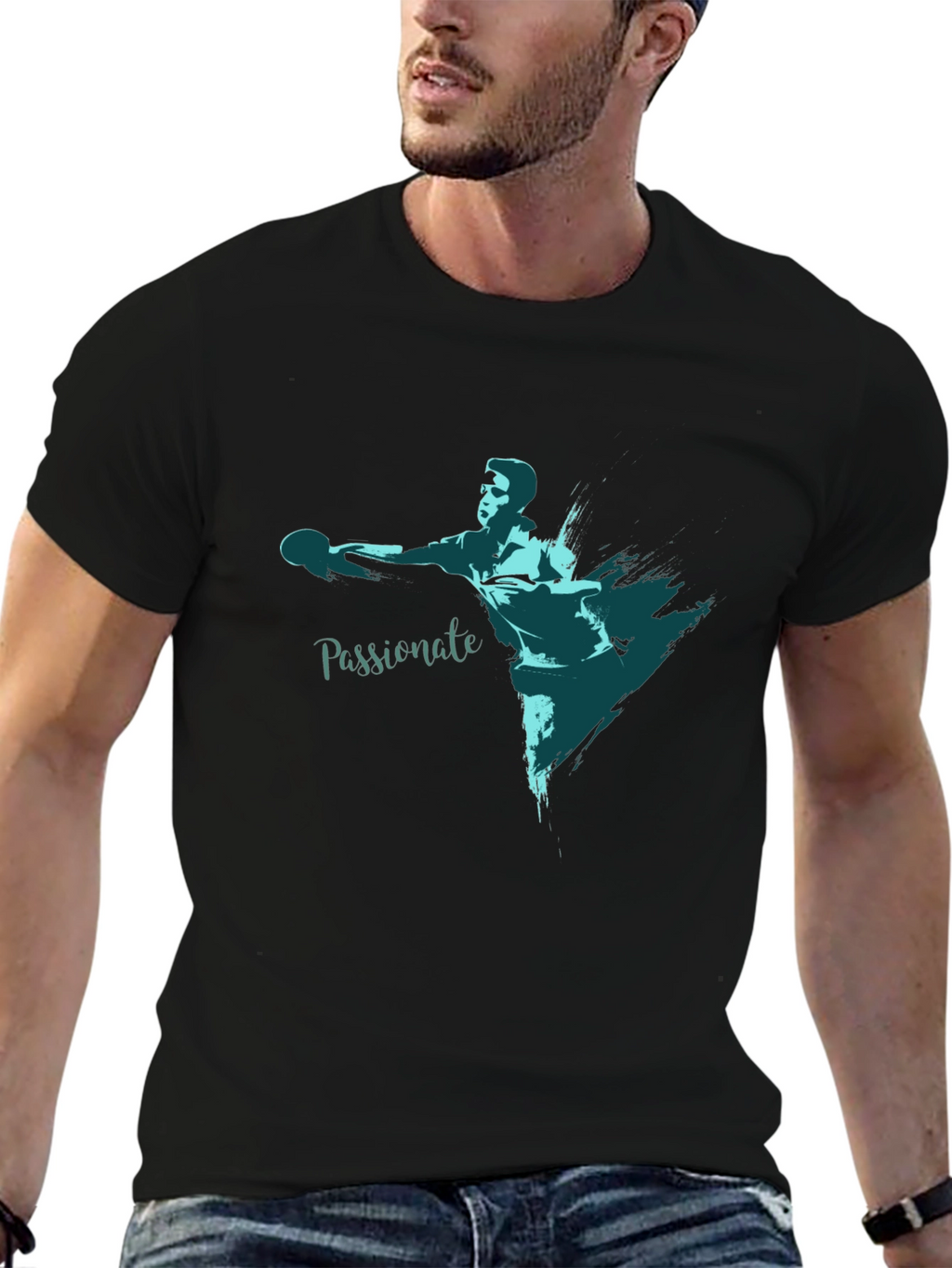 Passionate Thrower Graphic Tee - Black