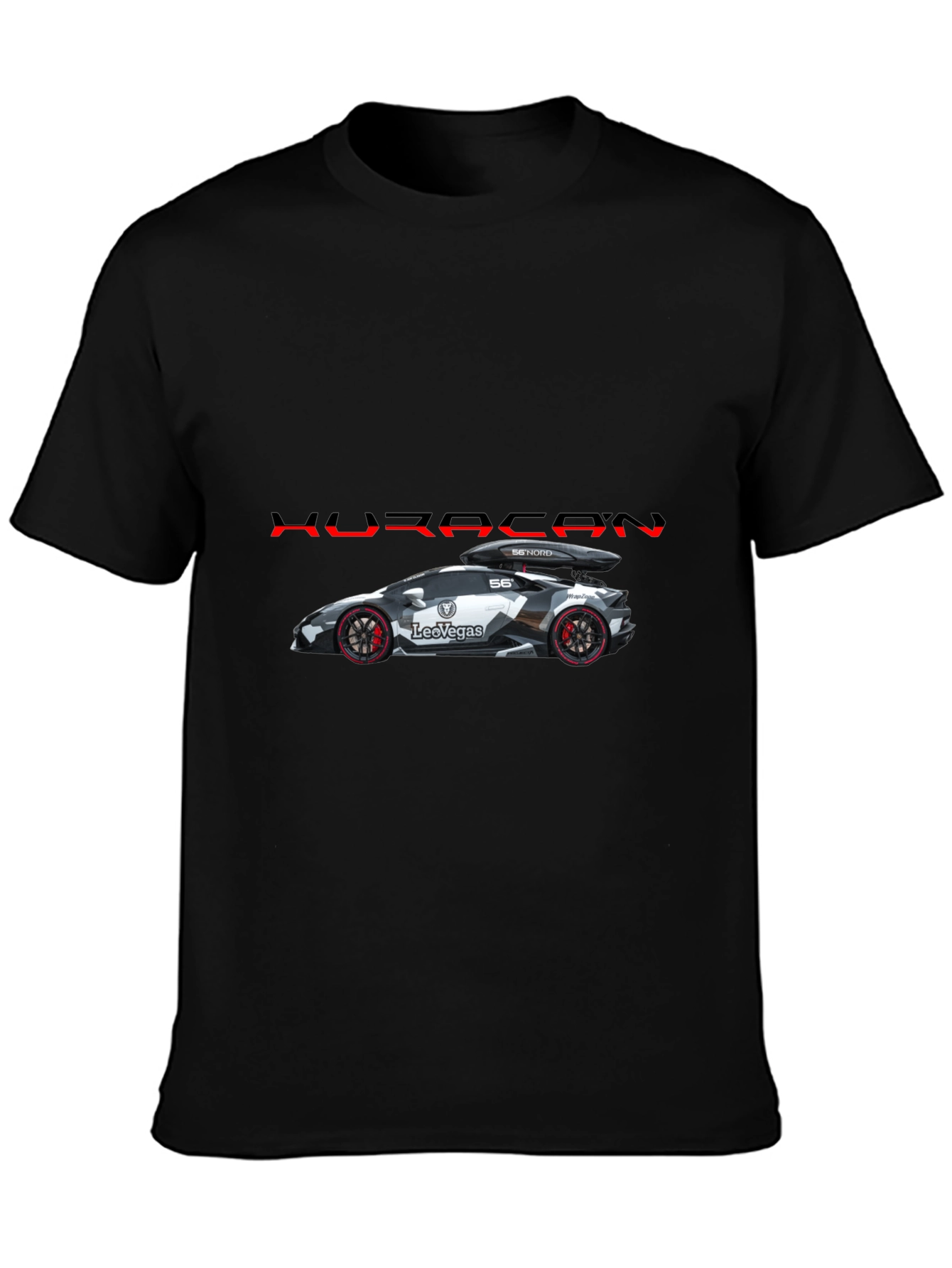 Huracan Car Graphic T-Shirt - Black