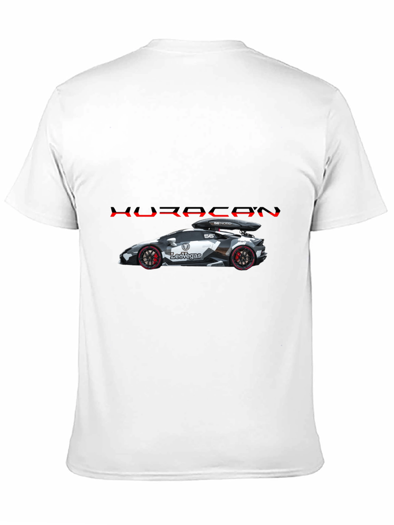 Huracan Car Graphic T-Shirt - Black