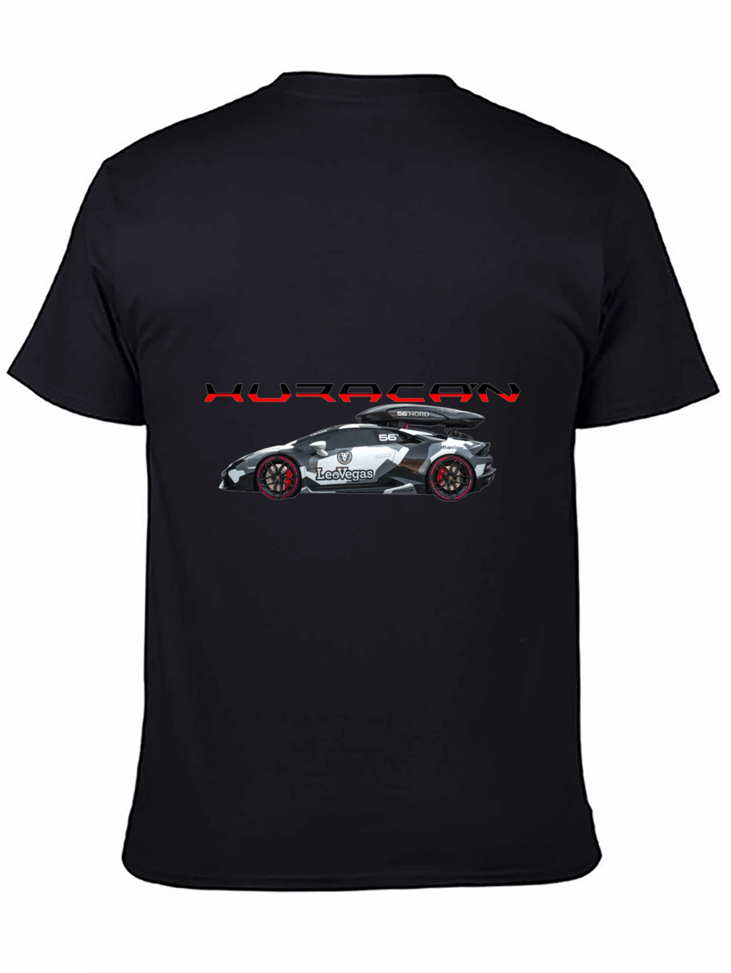 Huracan Car Graphic T-Shirt - Black