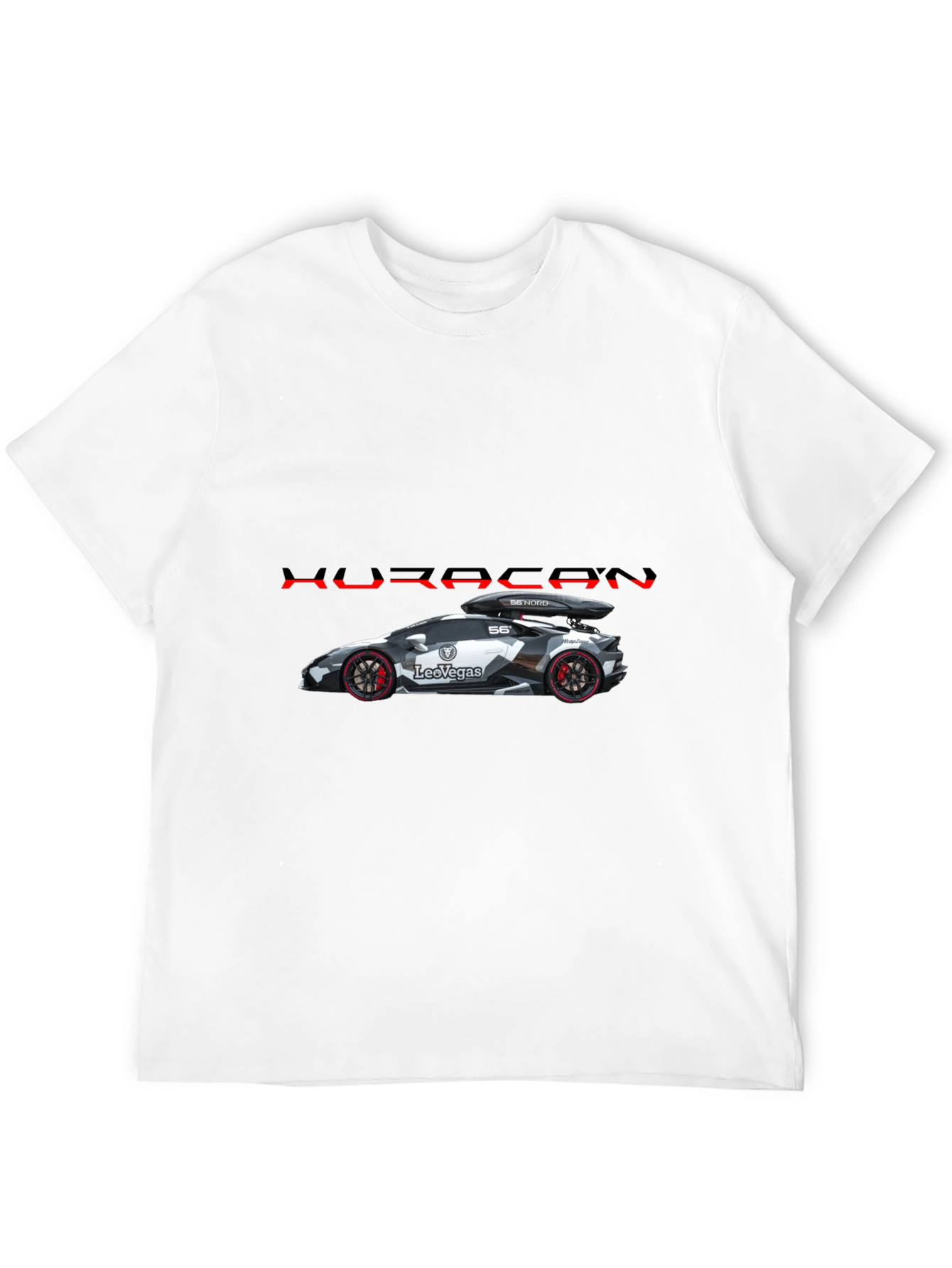 Huracan Car Graphic T-Shirt - Black