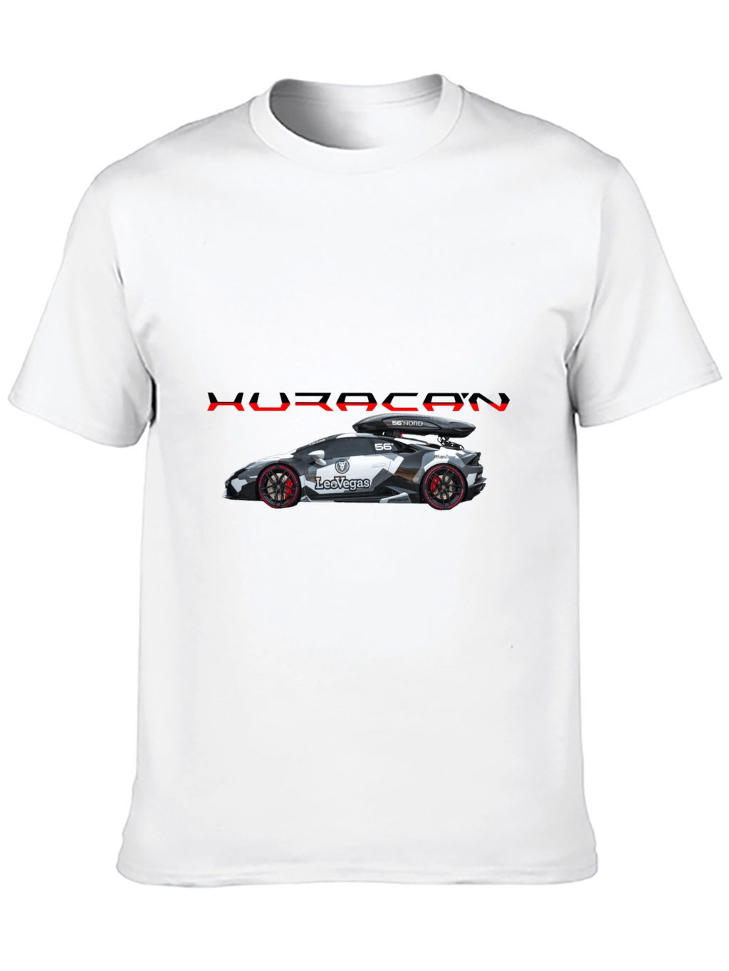 Huracan Car Graphic T-Shirt - Black