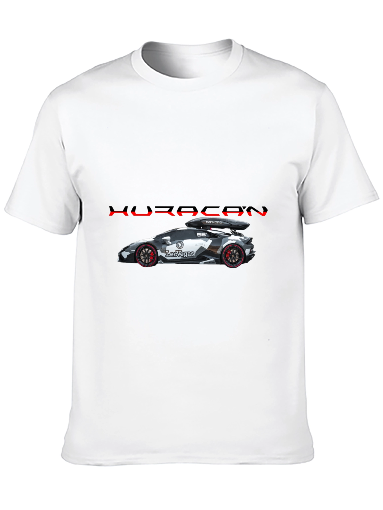 Huracan Car Graphic T-Shirt - Black