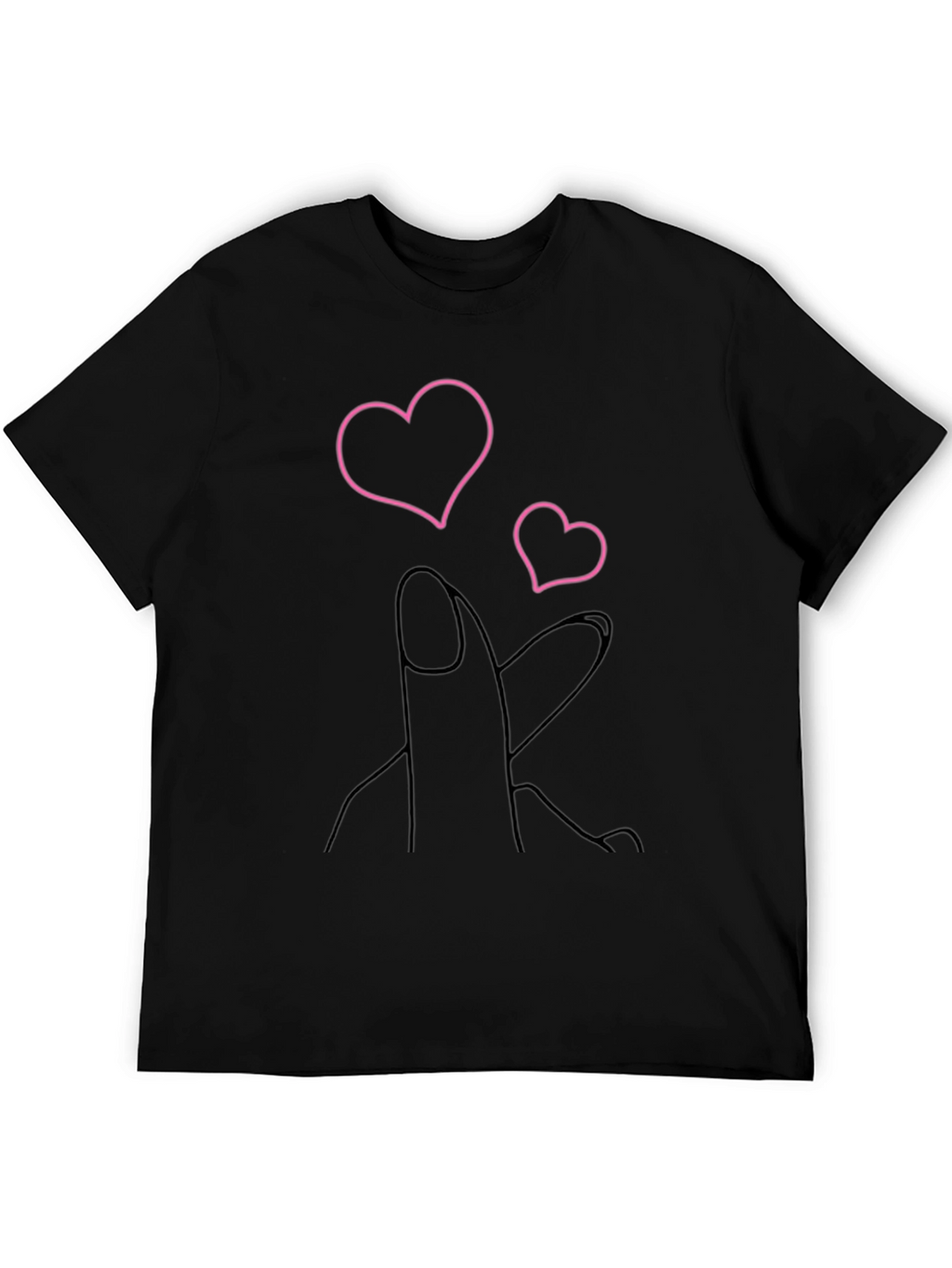 Heart Fingers Graphic Tee - Stylish & Trendy