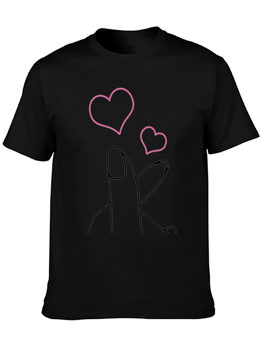 Heart Fingers Graphic Tee - Stylish & Trendy