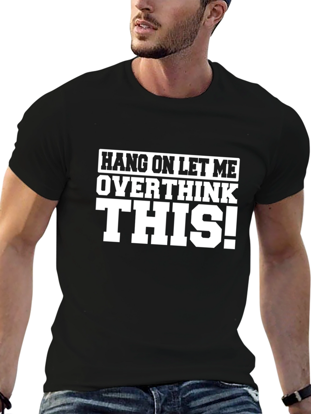 Overthink This! Black Graphic Tee