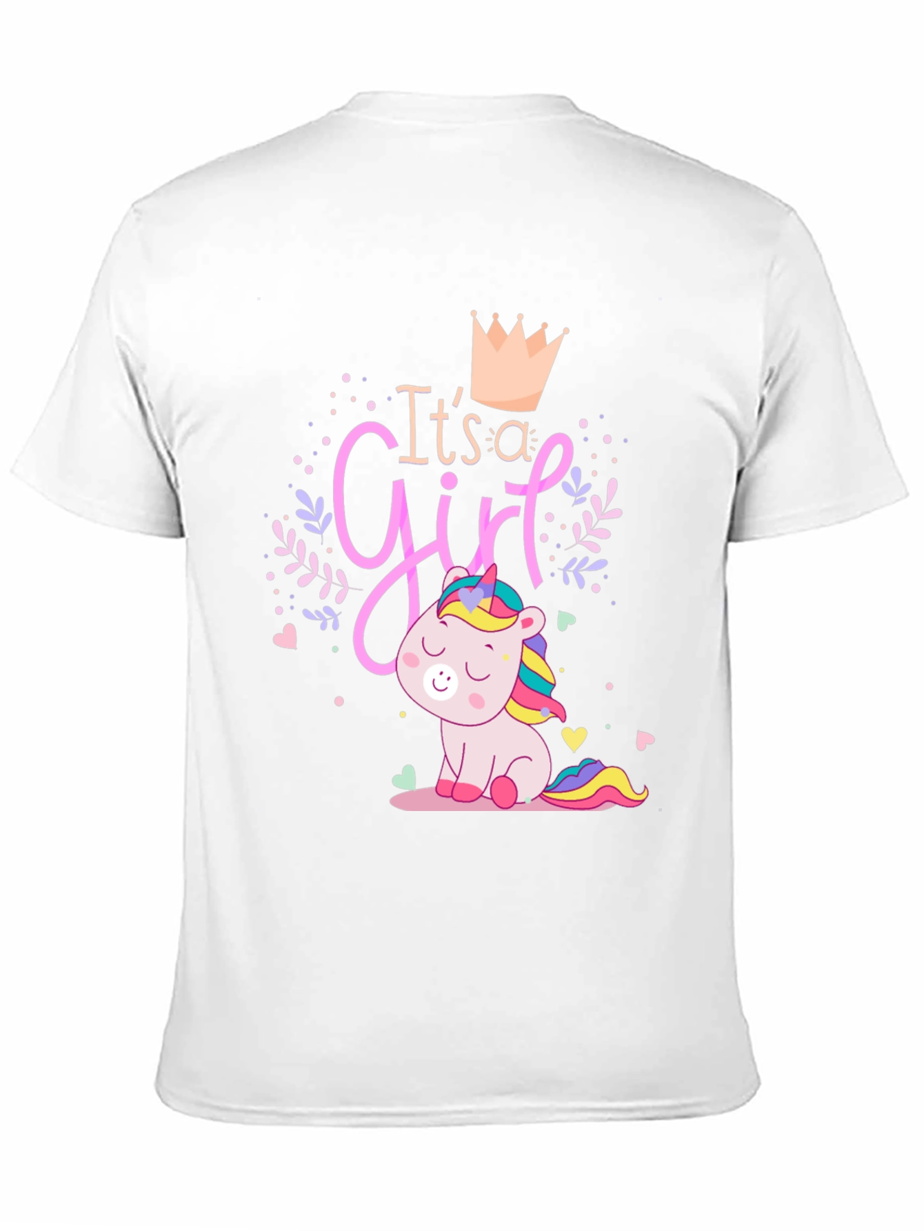 Its a Girl Unicorn Graphic T-Shirt