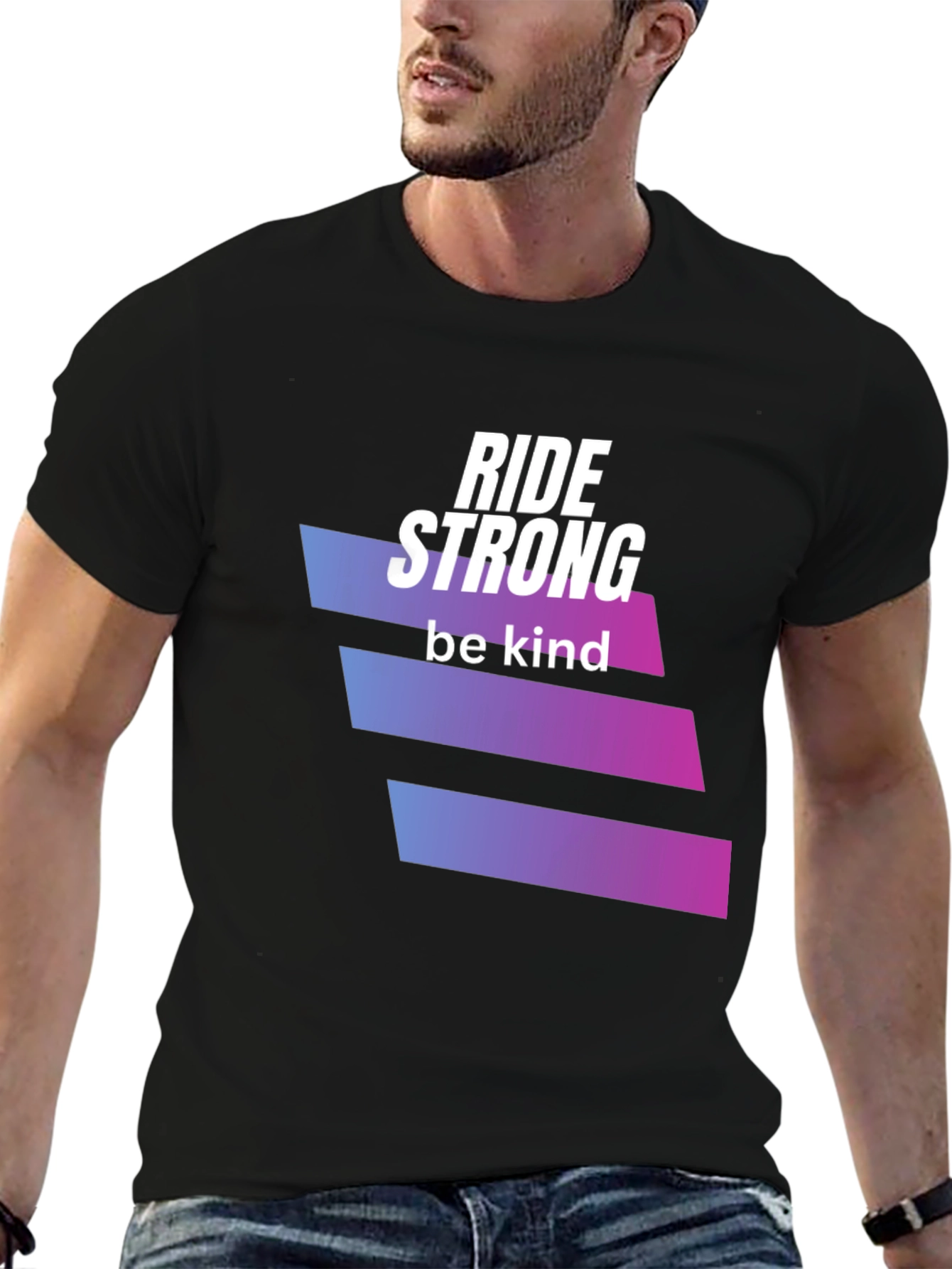 Ride Strong Be Kind Black T-Shirt