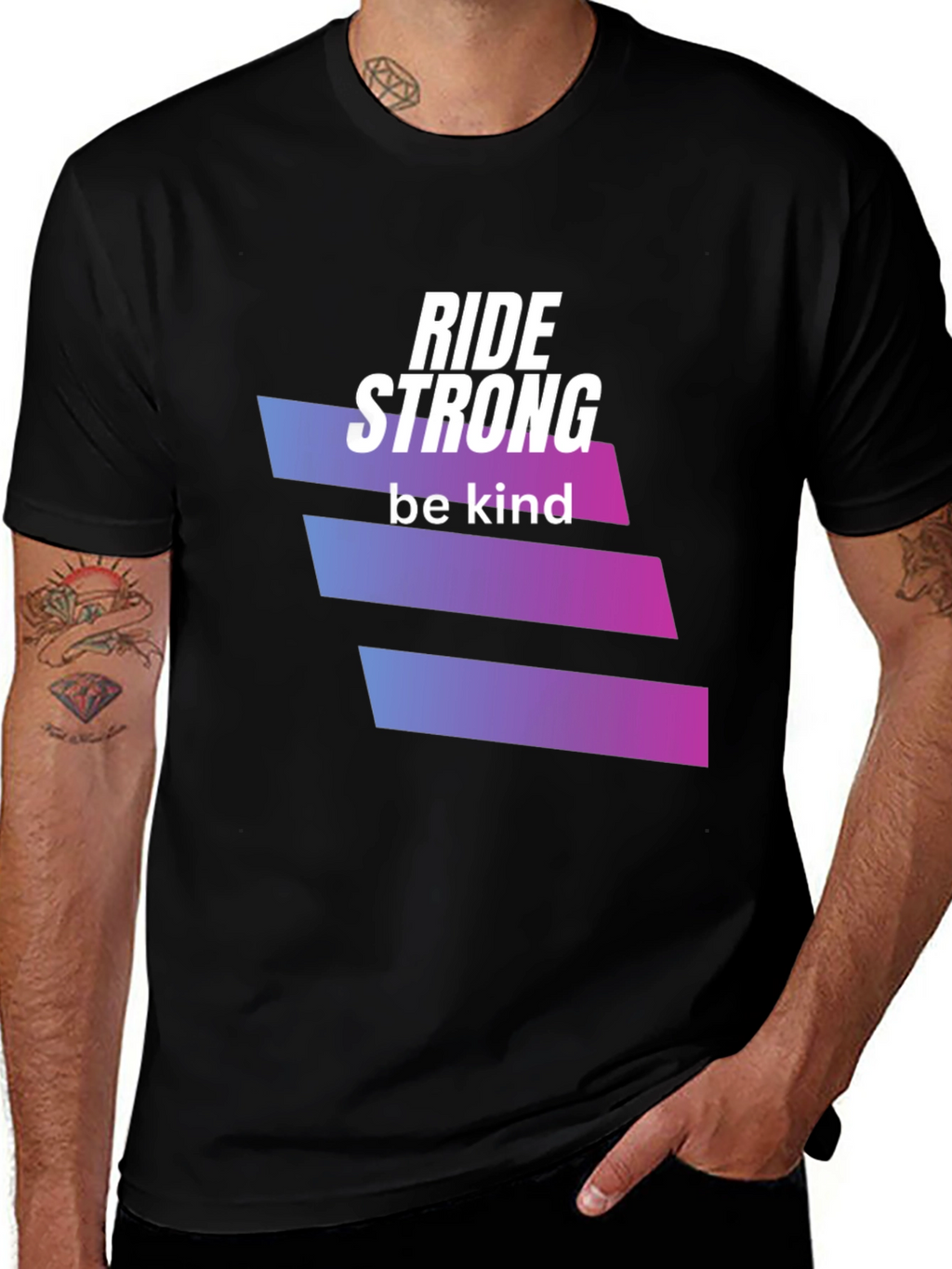 Ride Strong Be Kind Black T-Shirt