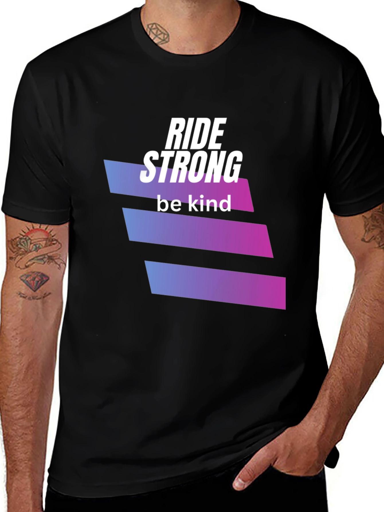 Ride Strong Be Kind Black T-Shirt