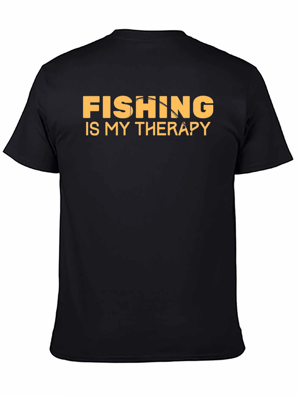 Fishing is My Therapy T-Shirt Black