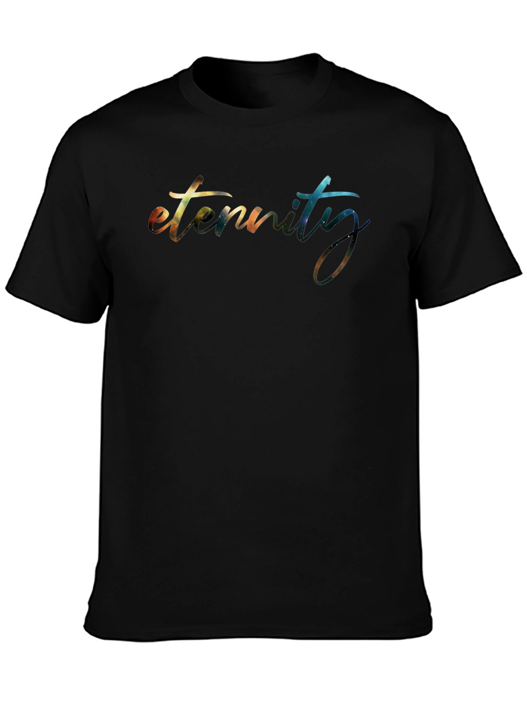 Eternity Galaxy Print Black T-Shirt